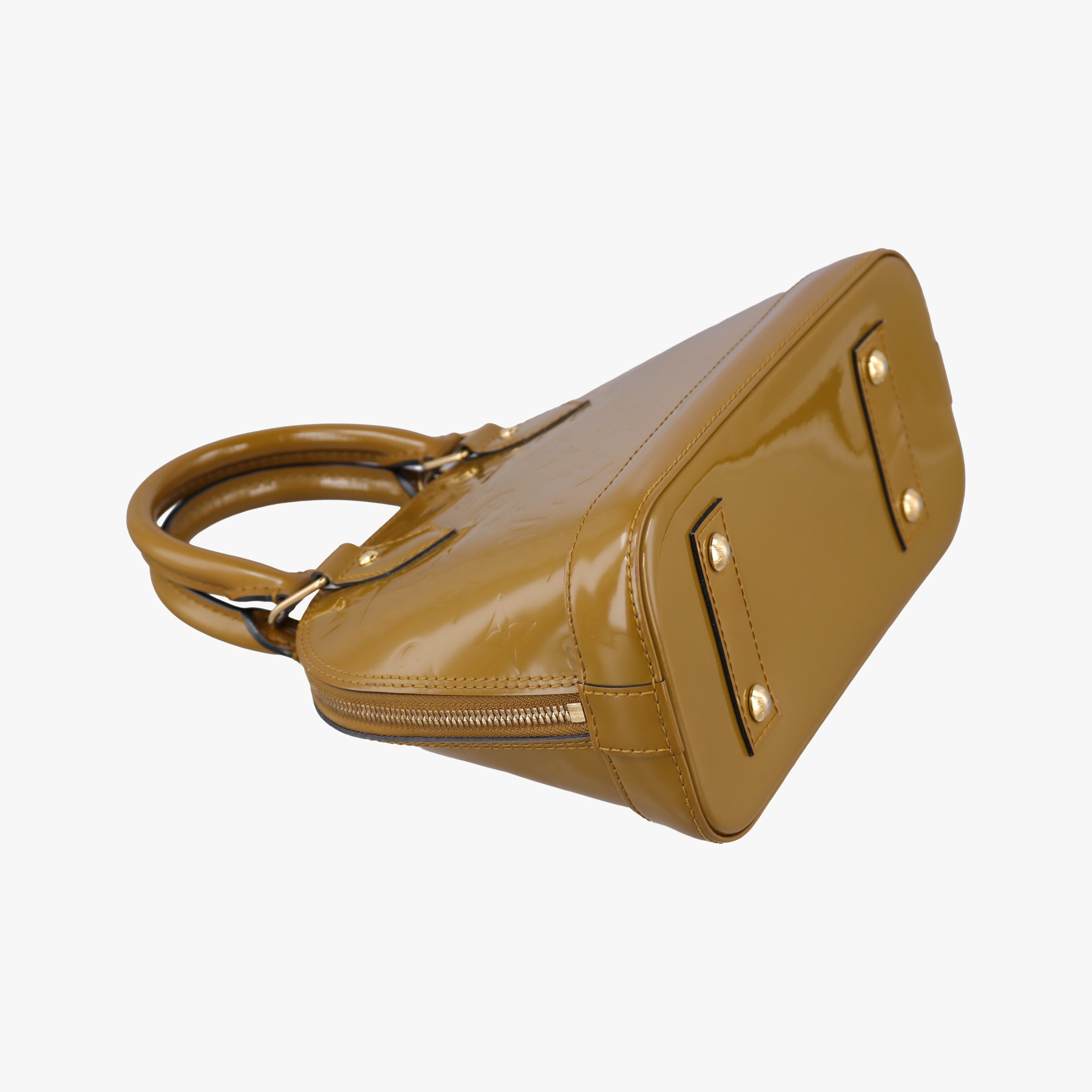 Secondhand Louis Vuitton Alma BB Rose Velours Vernis M91585 shoulderbag | stylenewstar