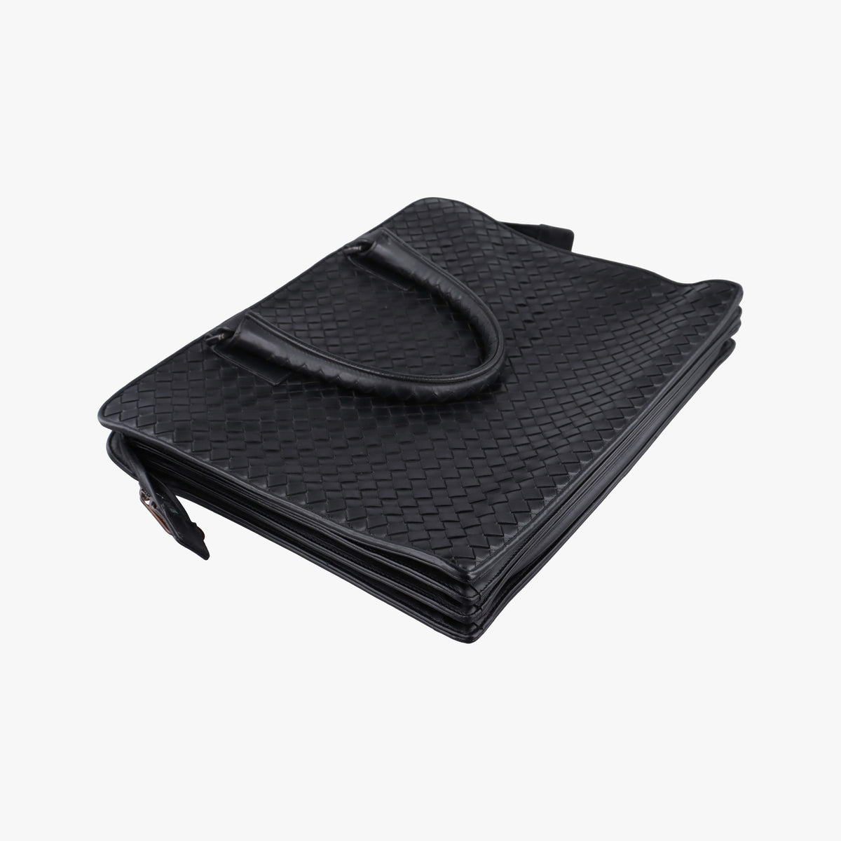 Pre-owned Bottega Veneta Intrecciato Black lambskin  handbag | stylenewstar