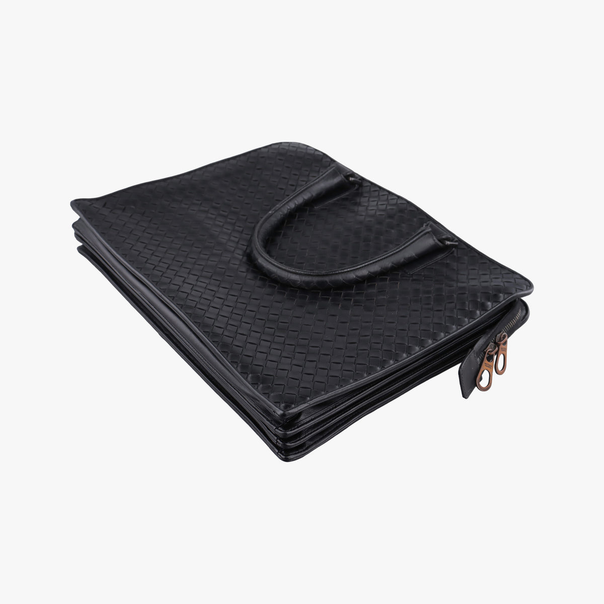 Pre-owned Bottega Veneta Intrecciato Black lambskin  handbag | stylenewstar