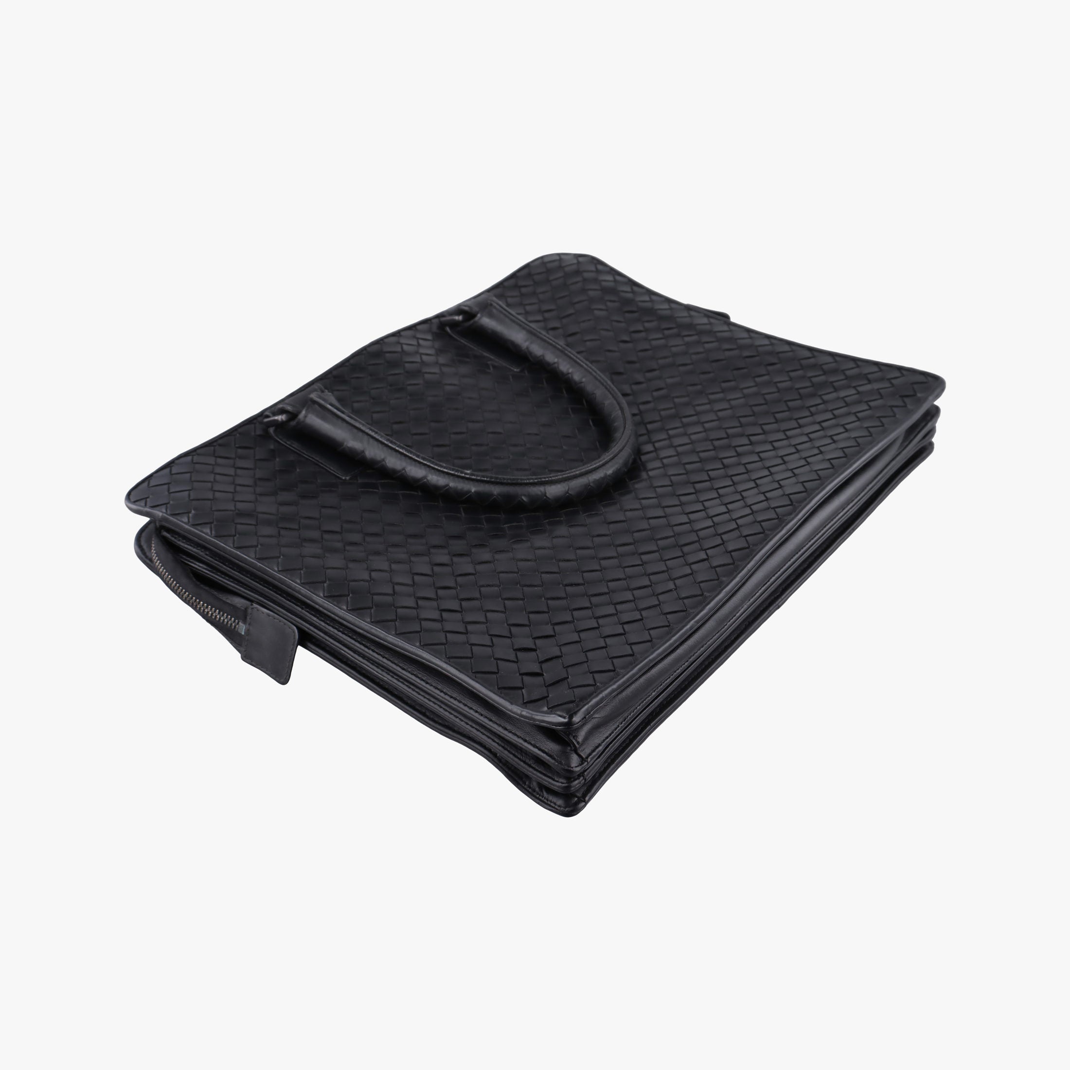 Pre-owned Bottega Veneta Intrecciato Black lambskin  handbag | stylenewstar