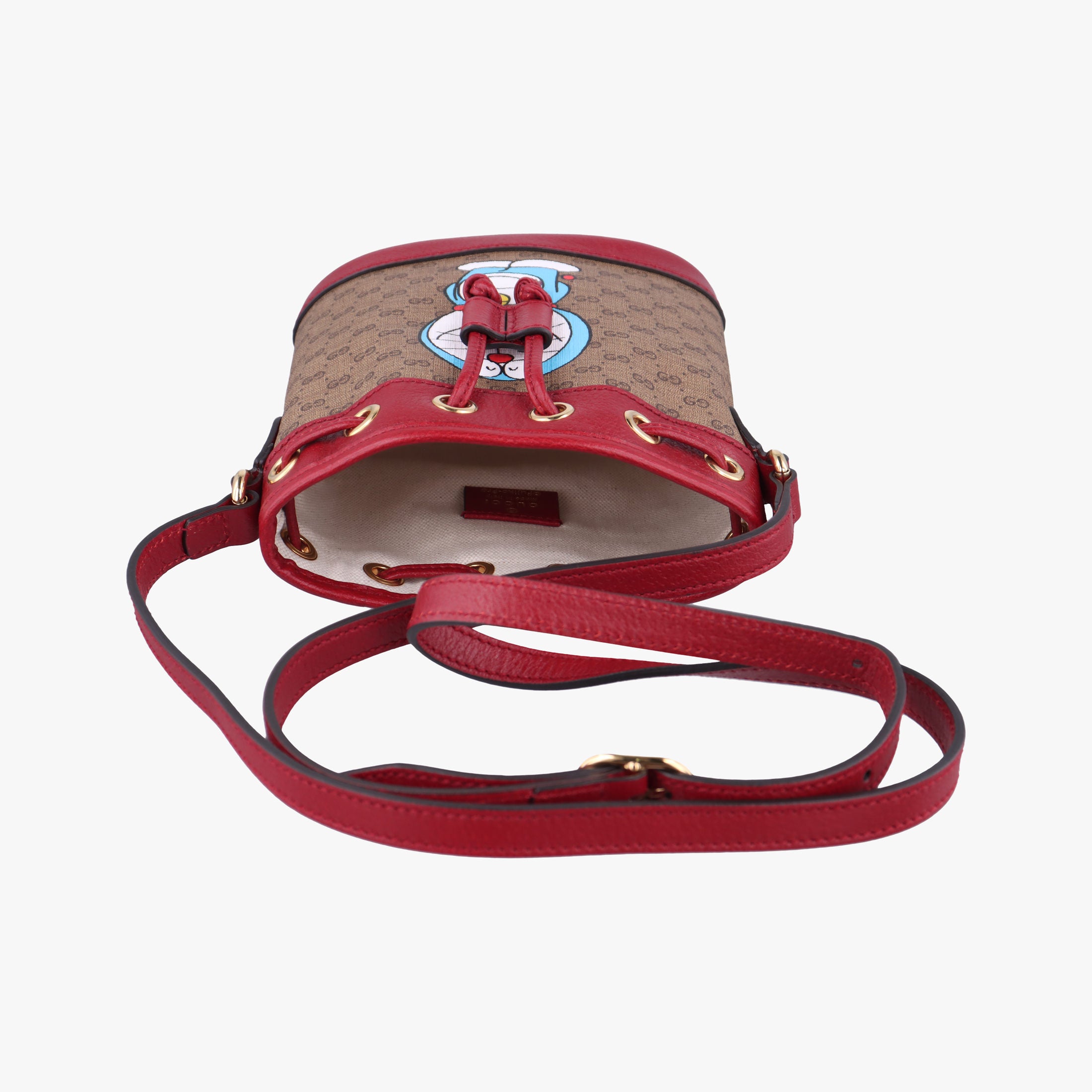Vintage Gucci Doraemon collaboration Beige×Bordeaux×Multicolor PVC coated canvas×leather 647801 shoulderbag | stylenewstar