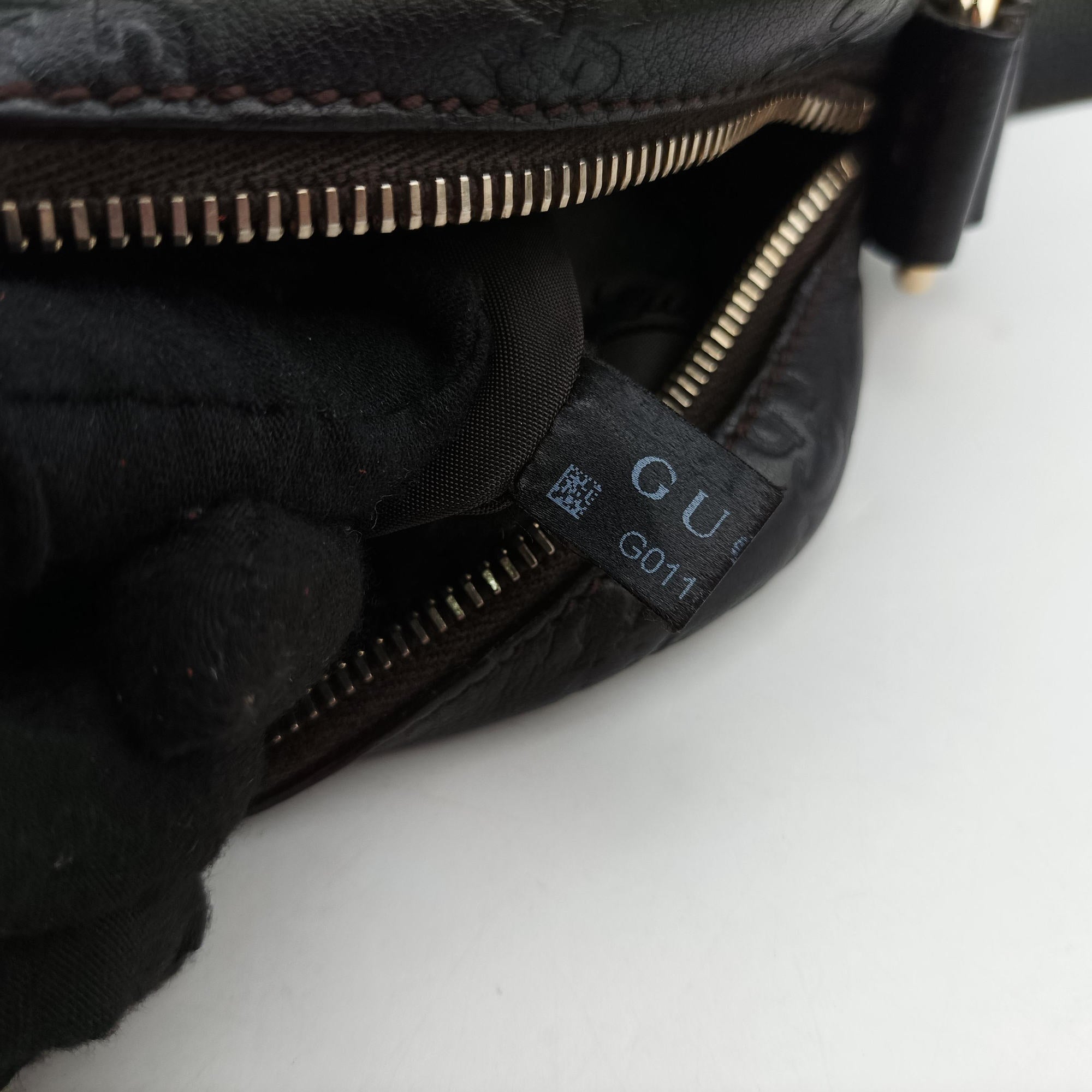Vintage Gucci GG Imprime Messenger Black Leather 201448 shoulderbag | stylenewstar