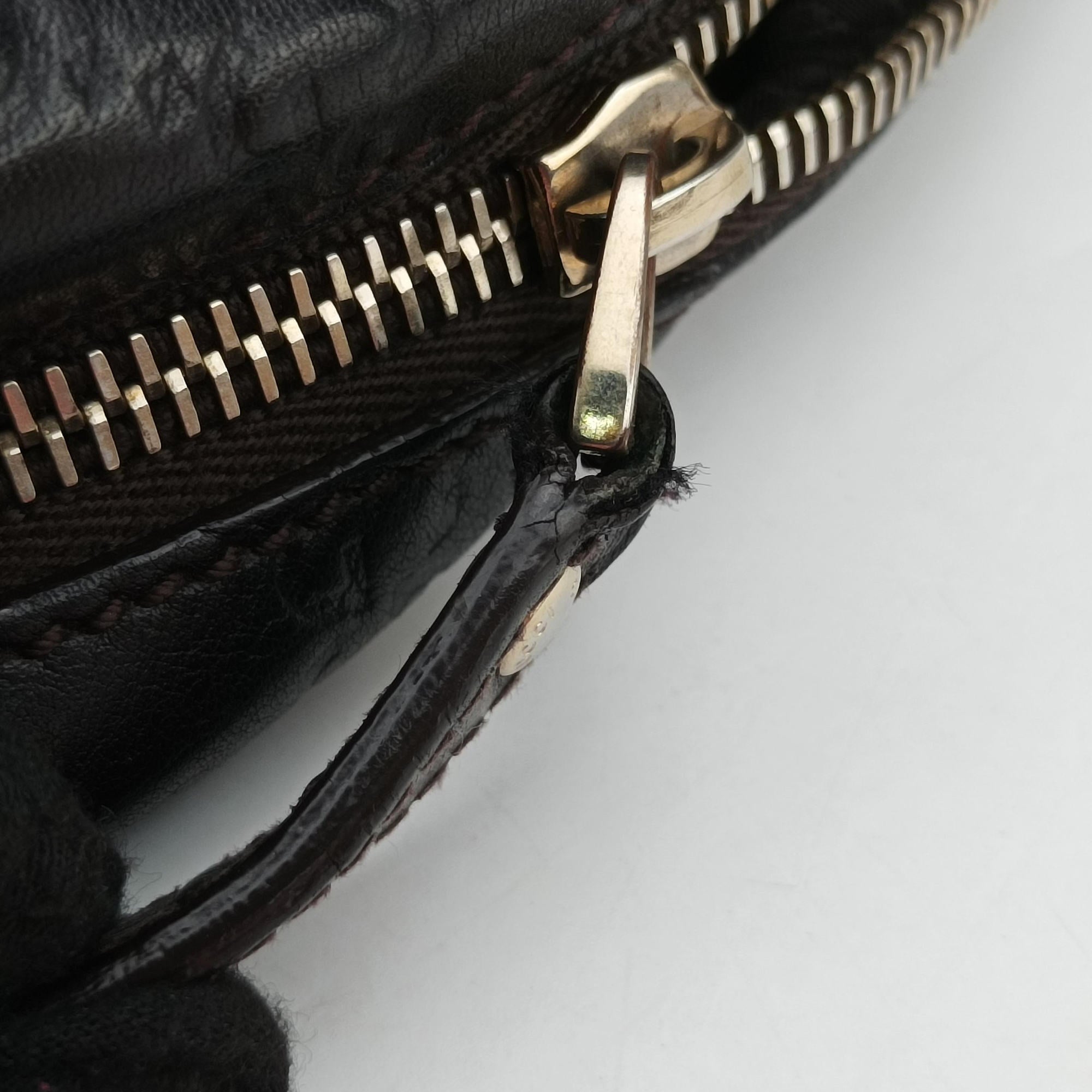 Vintage Gucci GG Imprime Messenger Black Leather 201448 shoulderbag | stylenewstar