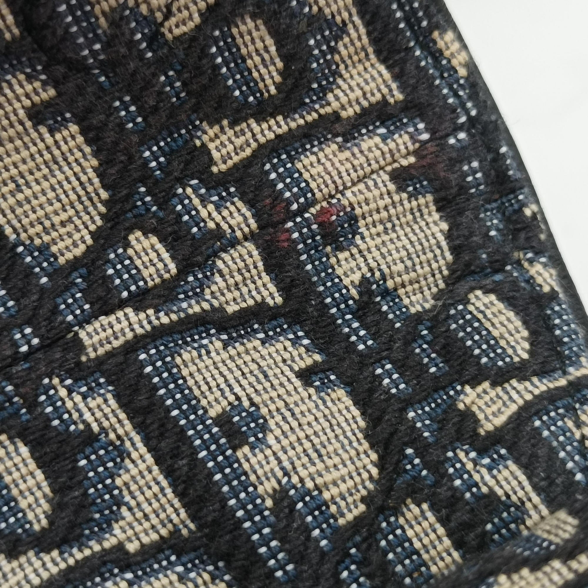 Vintage Christian Dior saddle Navy×Gray Jacquard  bum bag/waist bag | stylenewstar