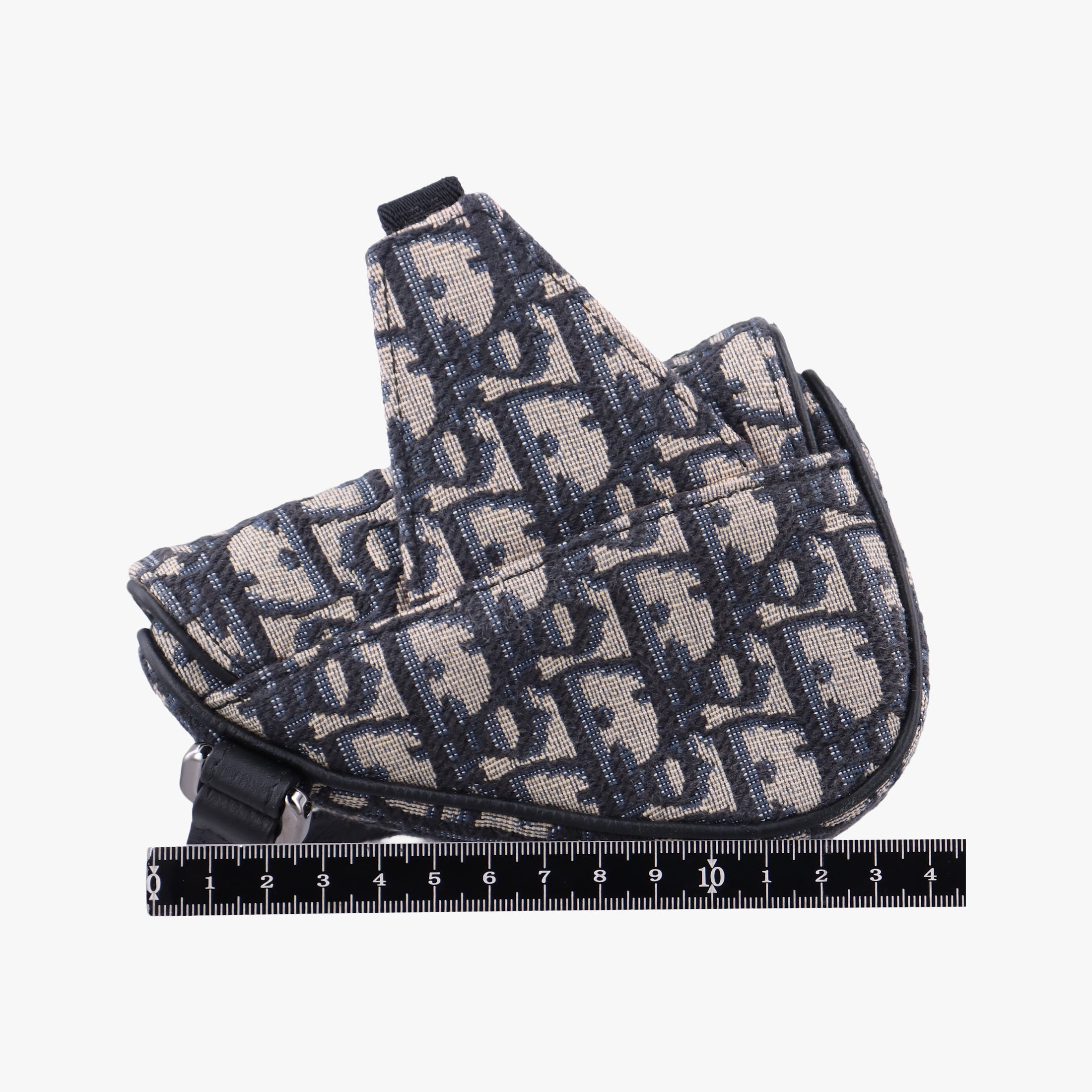 Vintage Christian Dior saddle Navy×Gray Jacquard  bum bag/waist bag | stylenewstar