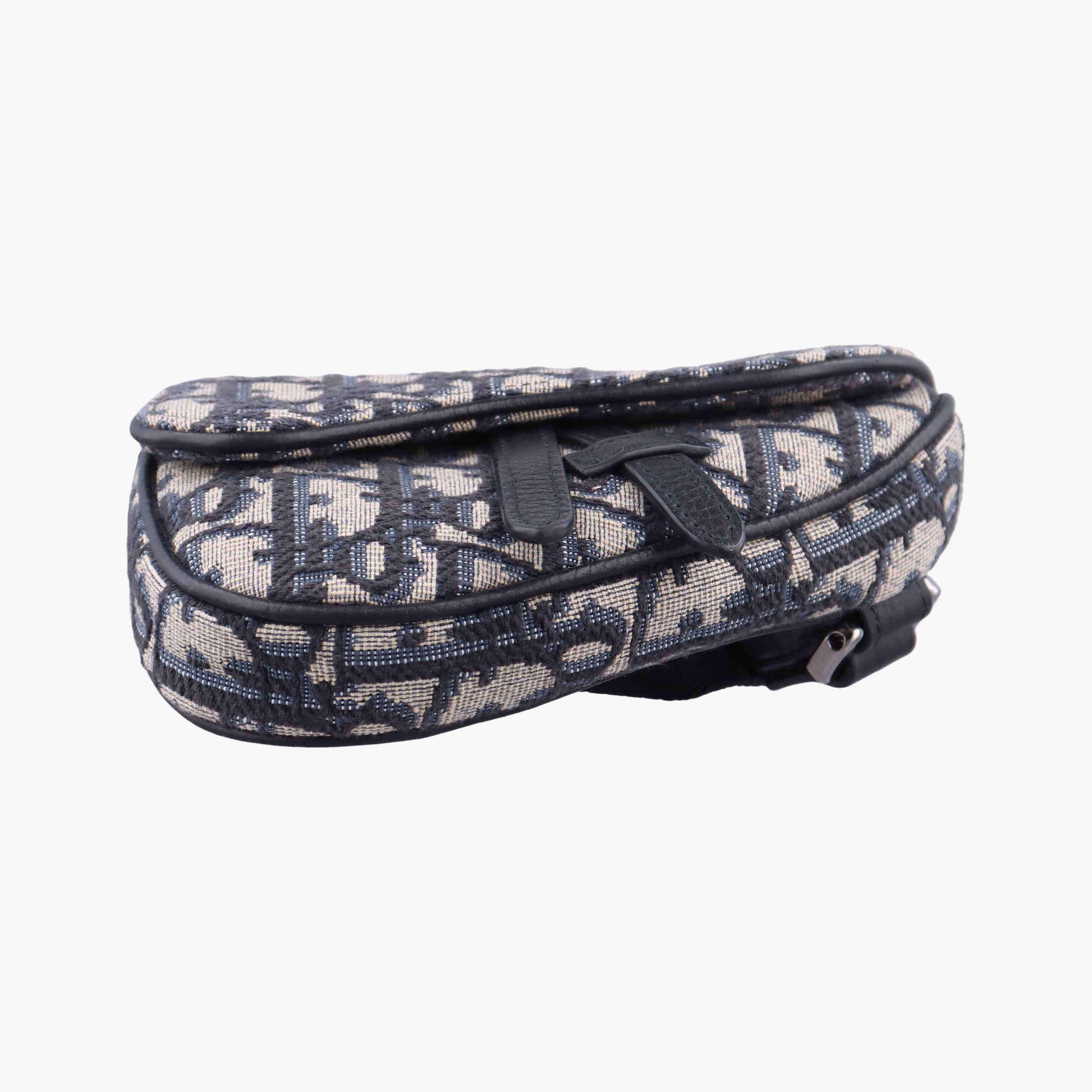 Vintage Christian Dior saddle Navy×Gray Jacquard  bum bag/waist bag | stylenewstar