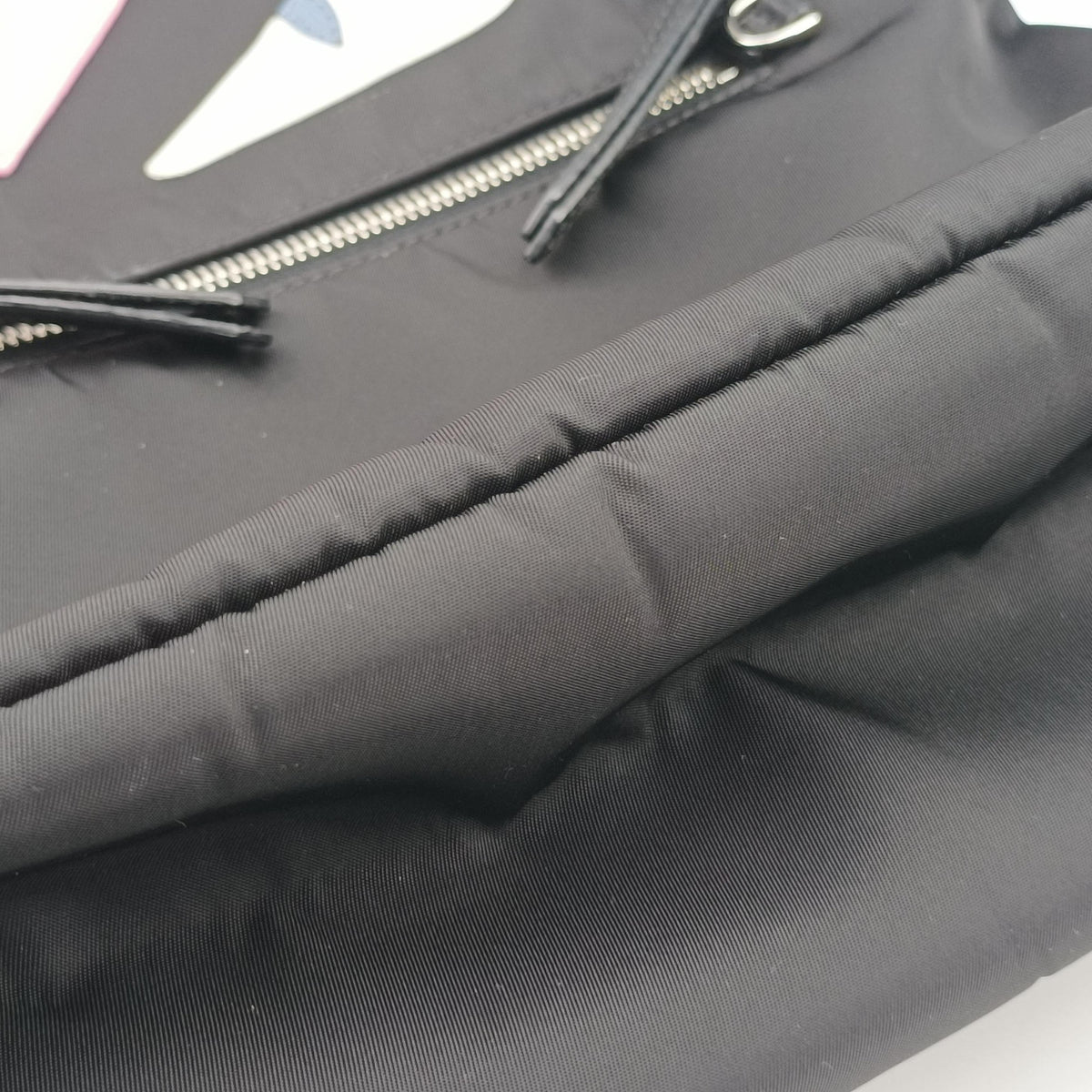Pre-owned Fendi monster bag bugs Black x Multicolour Nylon x leather 8BZ035 backpack/rucksack | stylenewstar