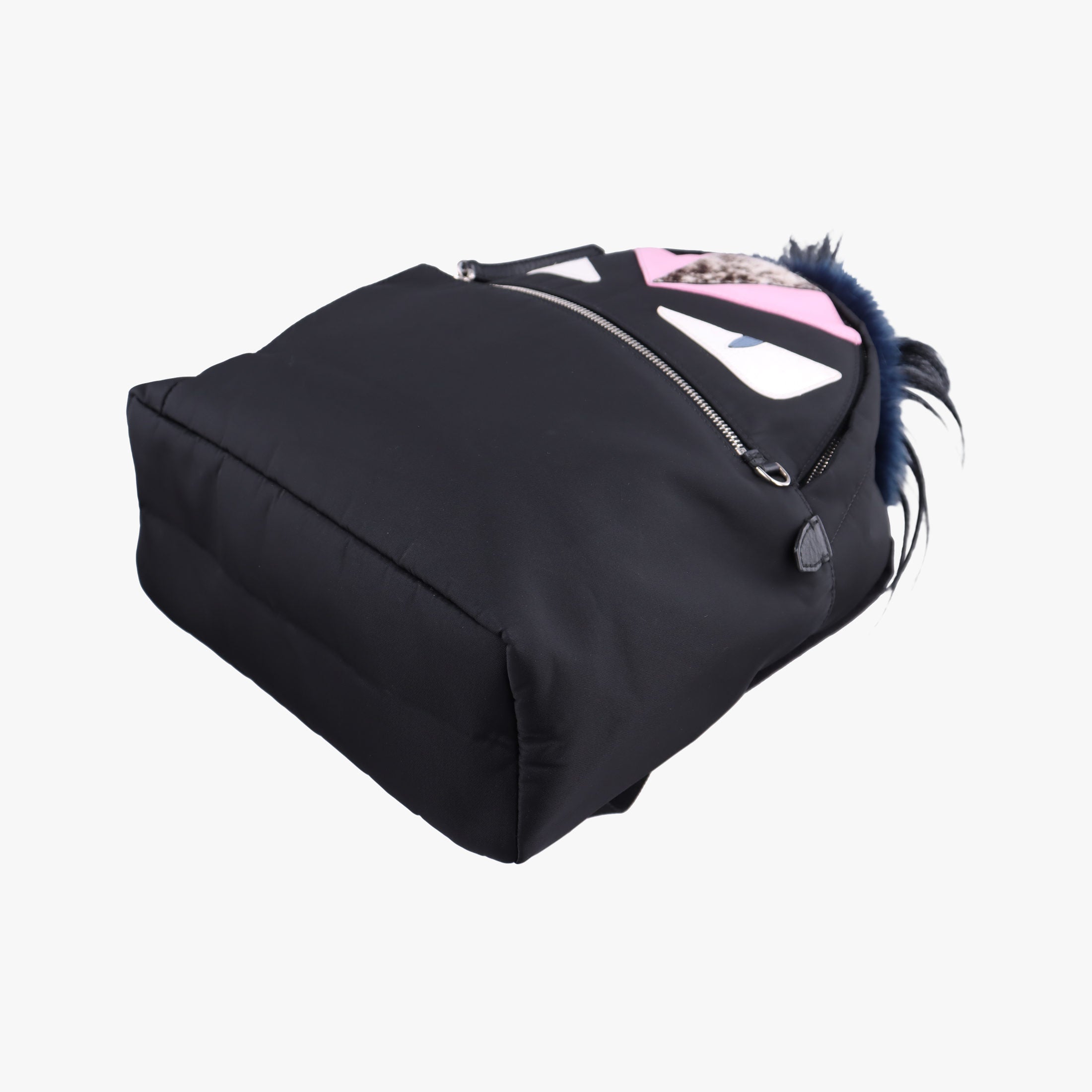 Pre-owned Fendi monster bag bugs Black x Multicolour Nylon x leather 8BZ035 backpack/rucksack | stylenewstar