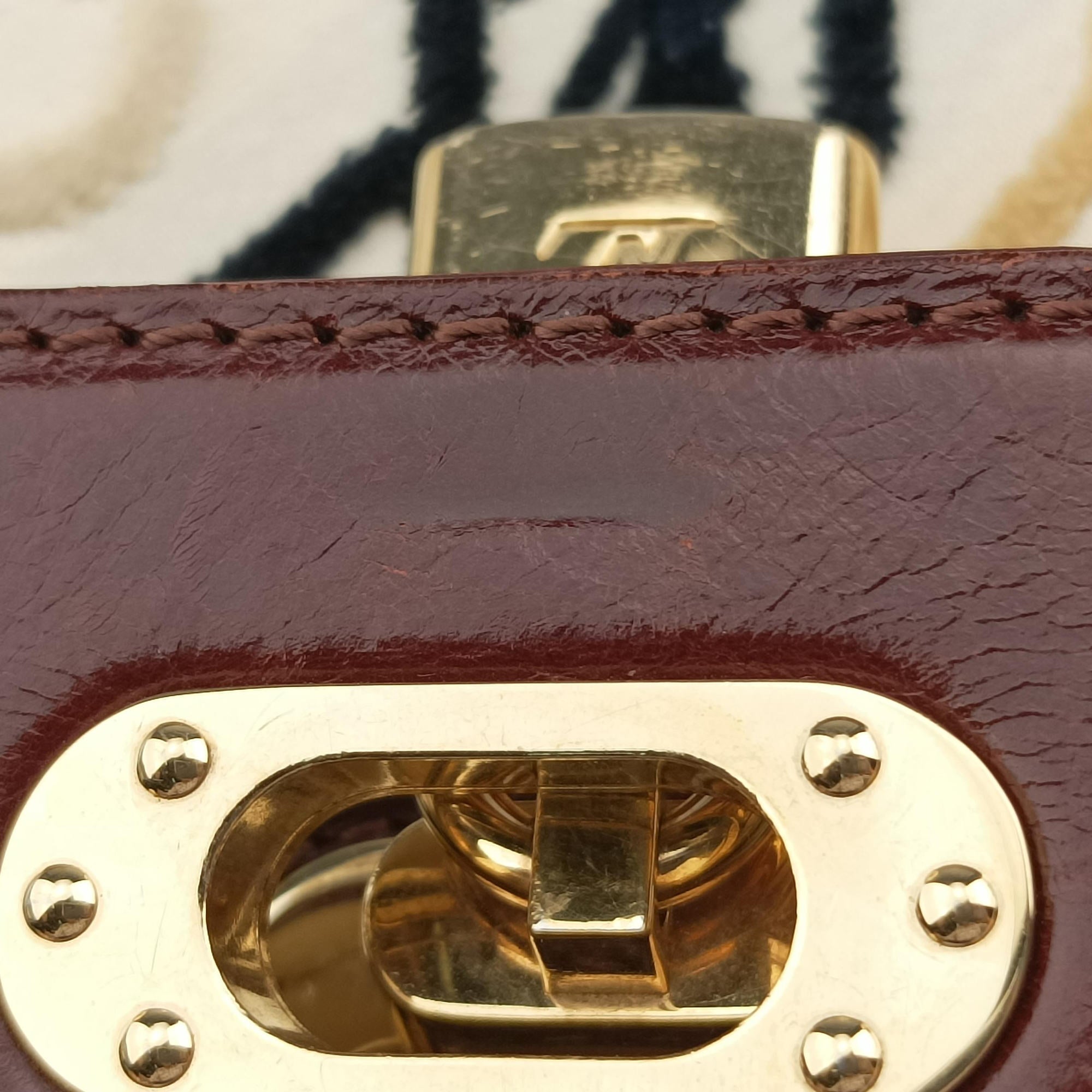 Pre-owned Louis Vuitton Dolly Black x White x Multicolor Cotton ×Velvetx Leather M95194 shoulderbag | stylenewstar