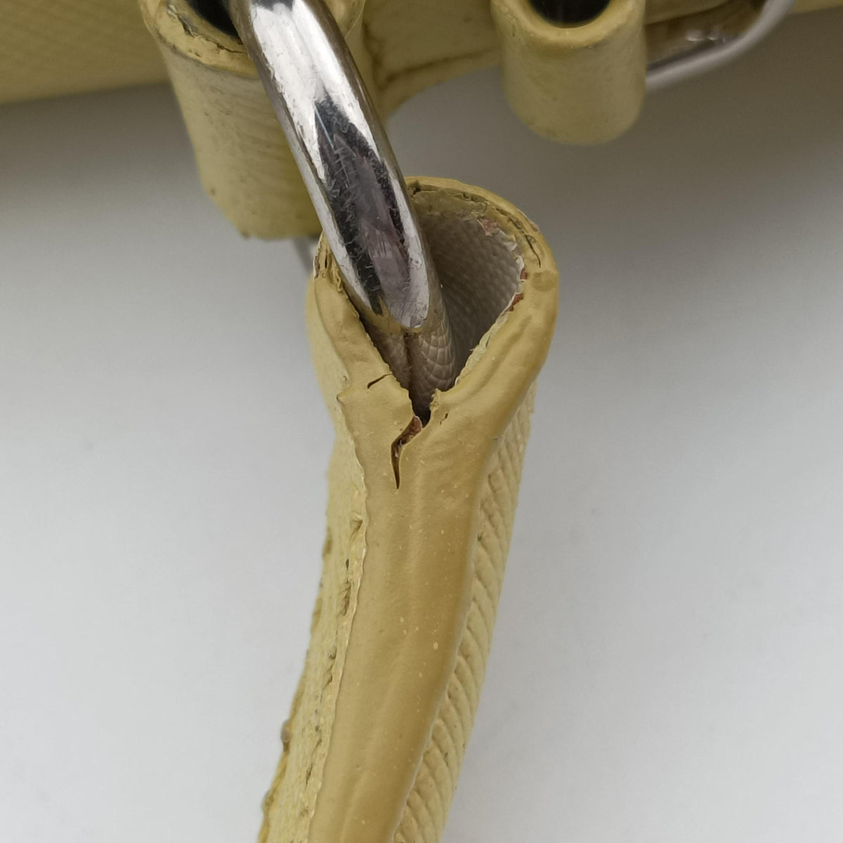 Pre-owned Prada Small Sound Flap Yellow SAFFIANO Leather BN2485 shoulderbag | stylenewstar
