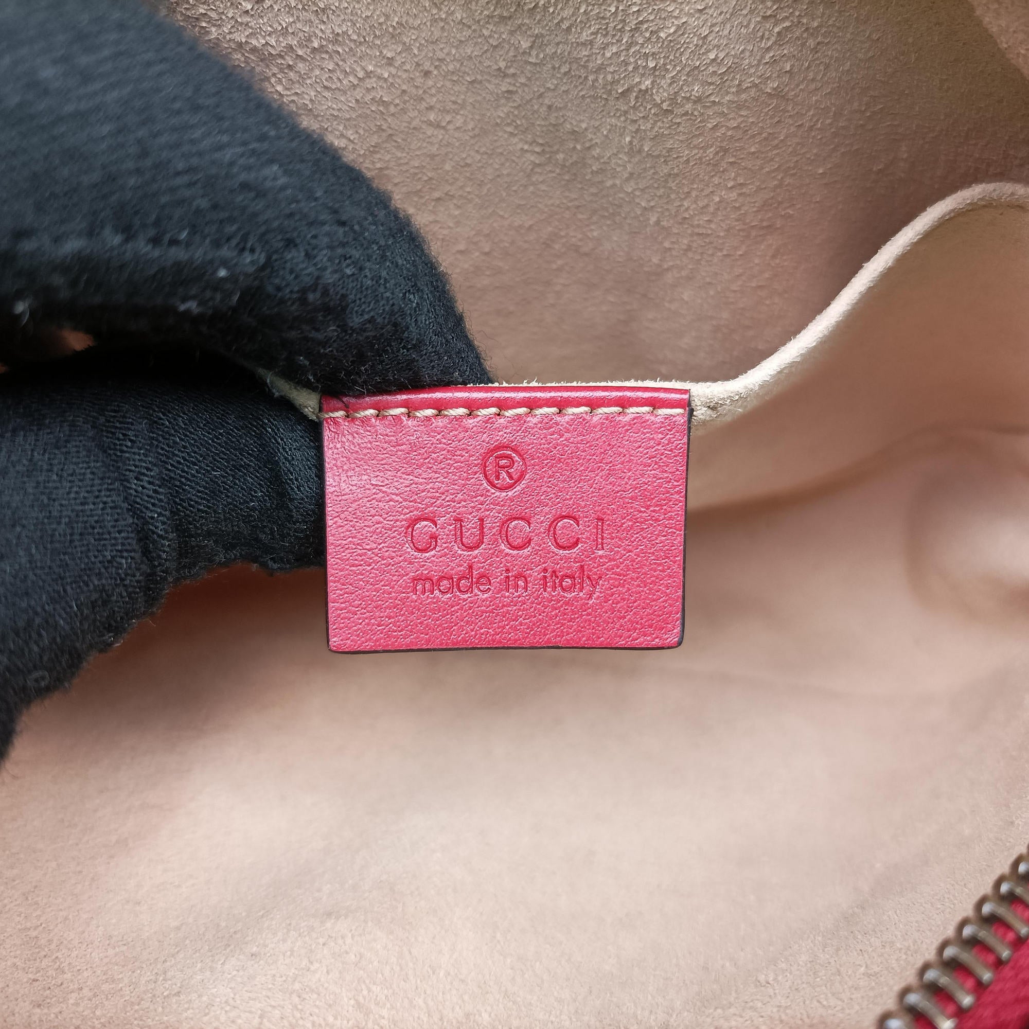 Pre-owned Gucci GG Marmont Red Leather 448065 shoulderbag | stylenewstar
