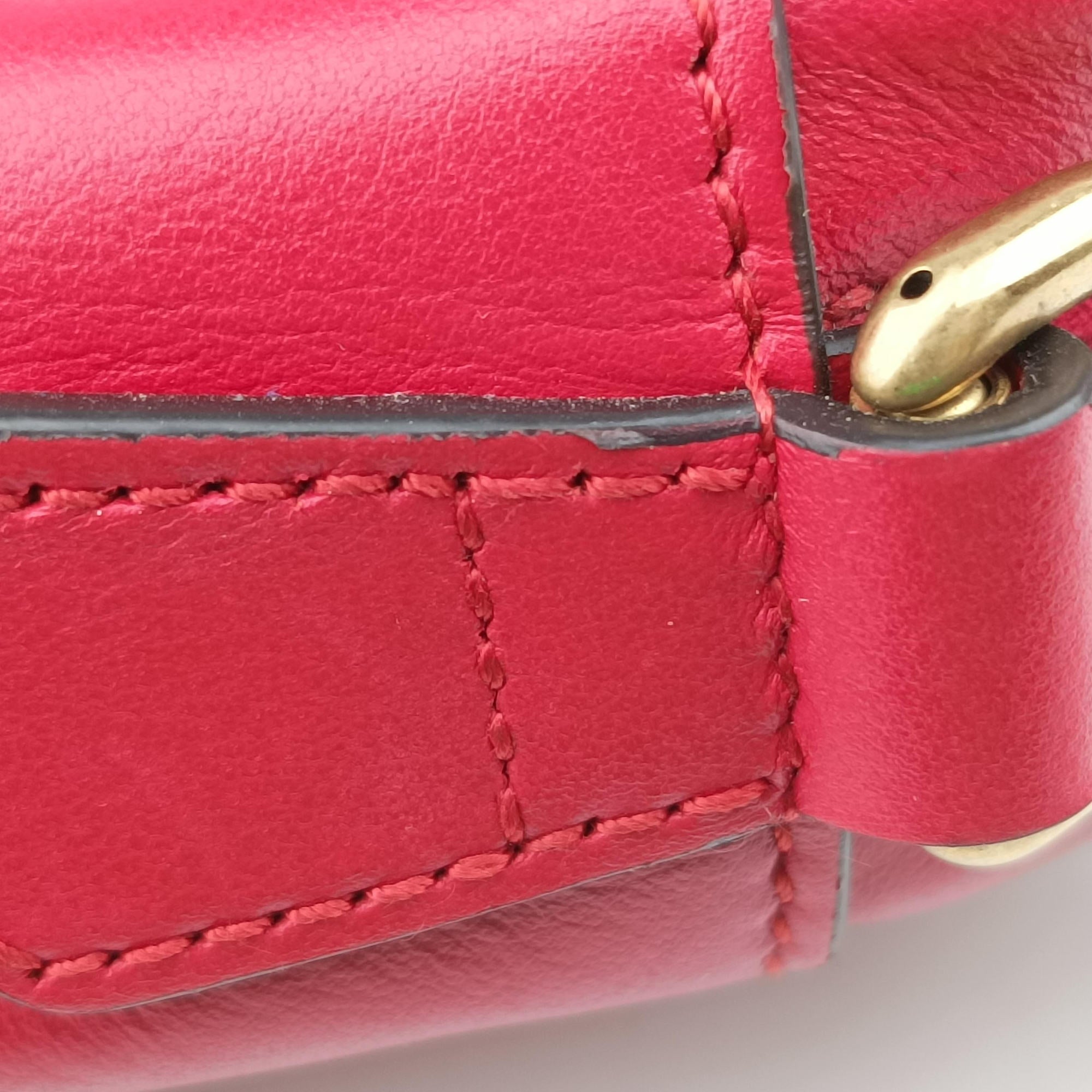 Pre-owned Gucci GG Marmont Red Leather 448065 shoulderbag | stylenewstar