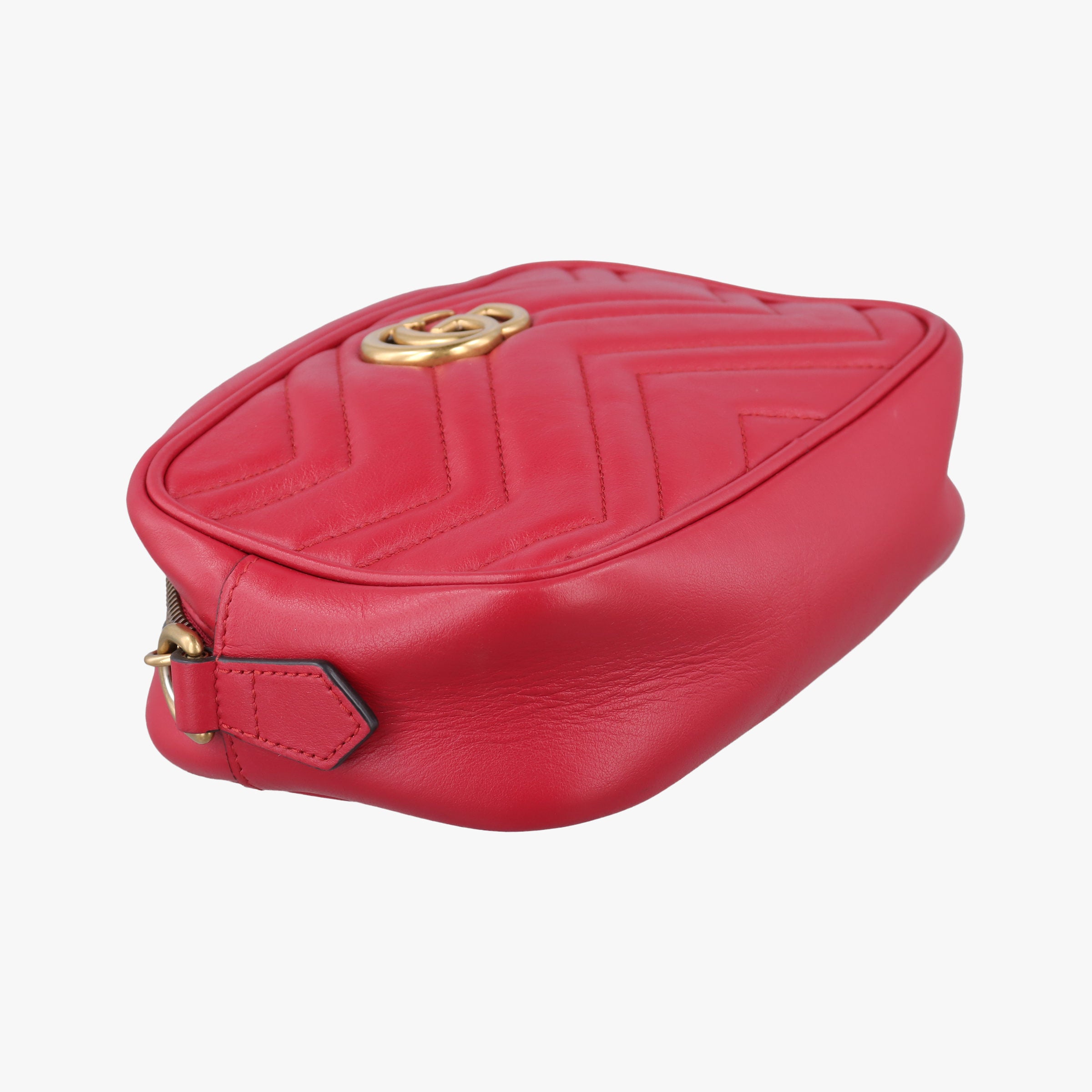 Pre-owned Gucci GG Marmont Red Leather 448065 shoulderbag | stylenewstar
