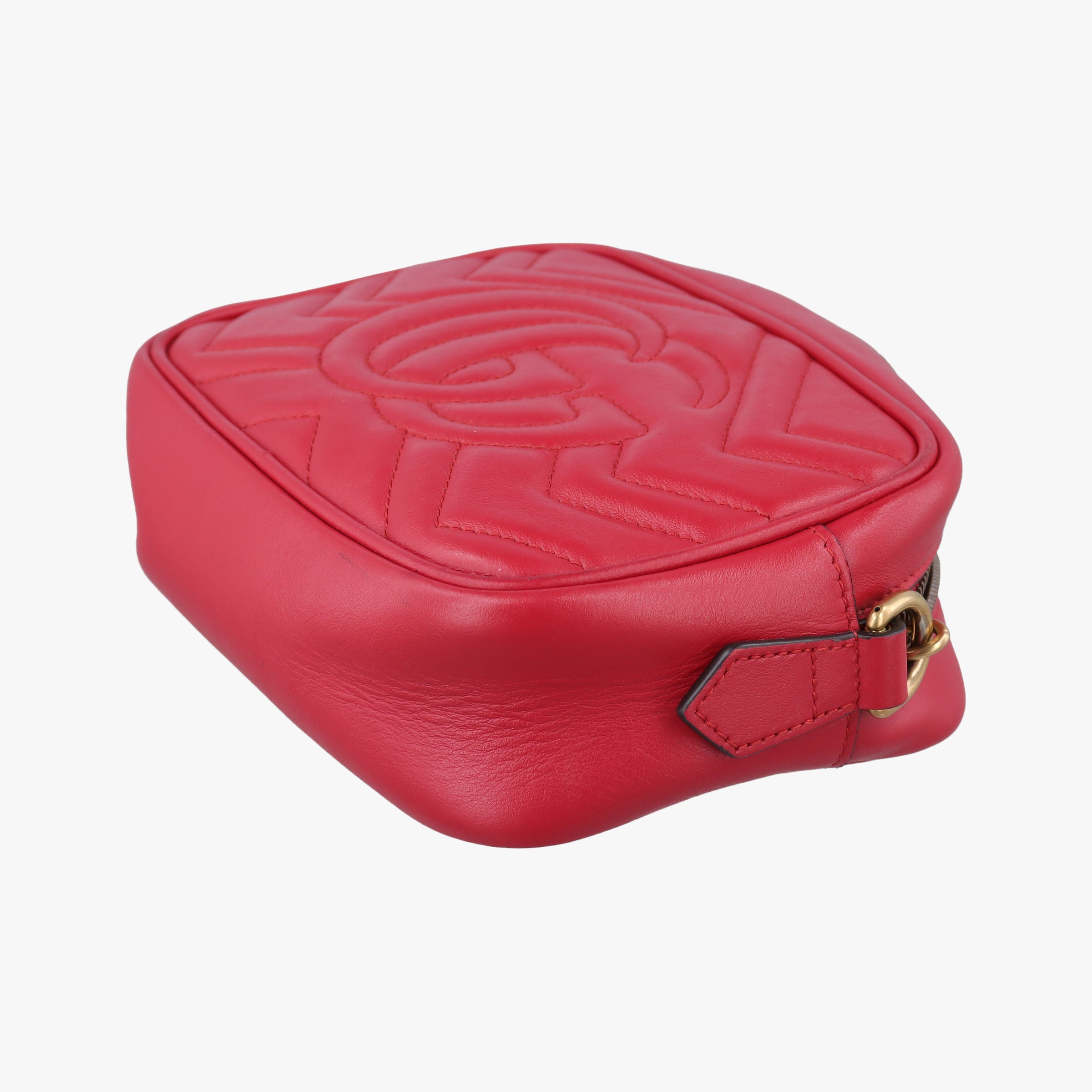 Pre-owned Gucci GG Marmont Red Leather 448065 shoulderbag | stylenewstar