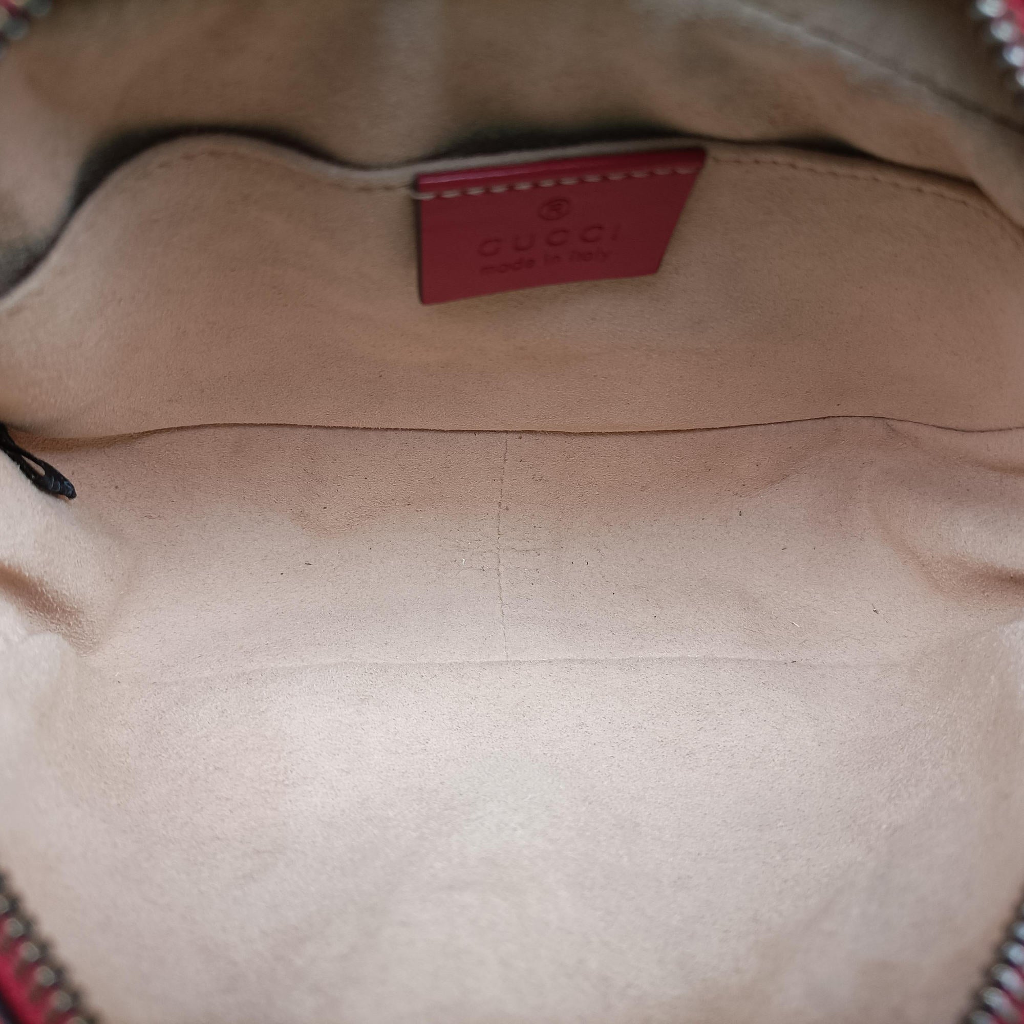 Pre-owned Gucci GG Marmont Red Leather 448065 shoulderbag | stylenewstar
