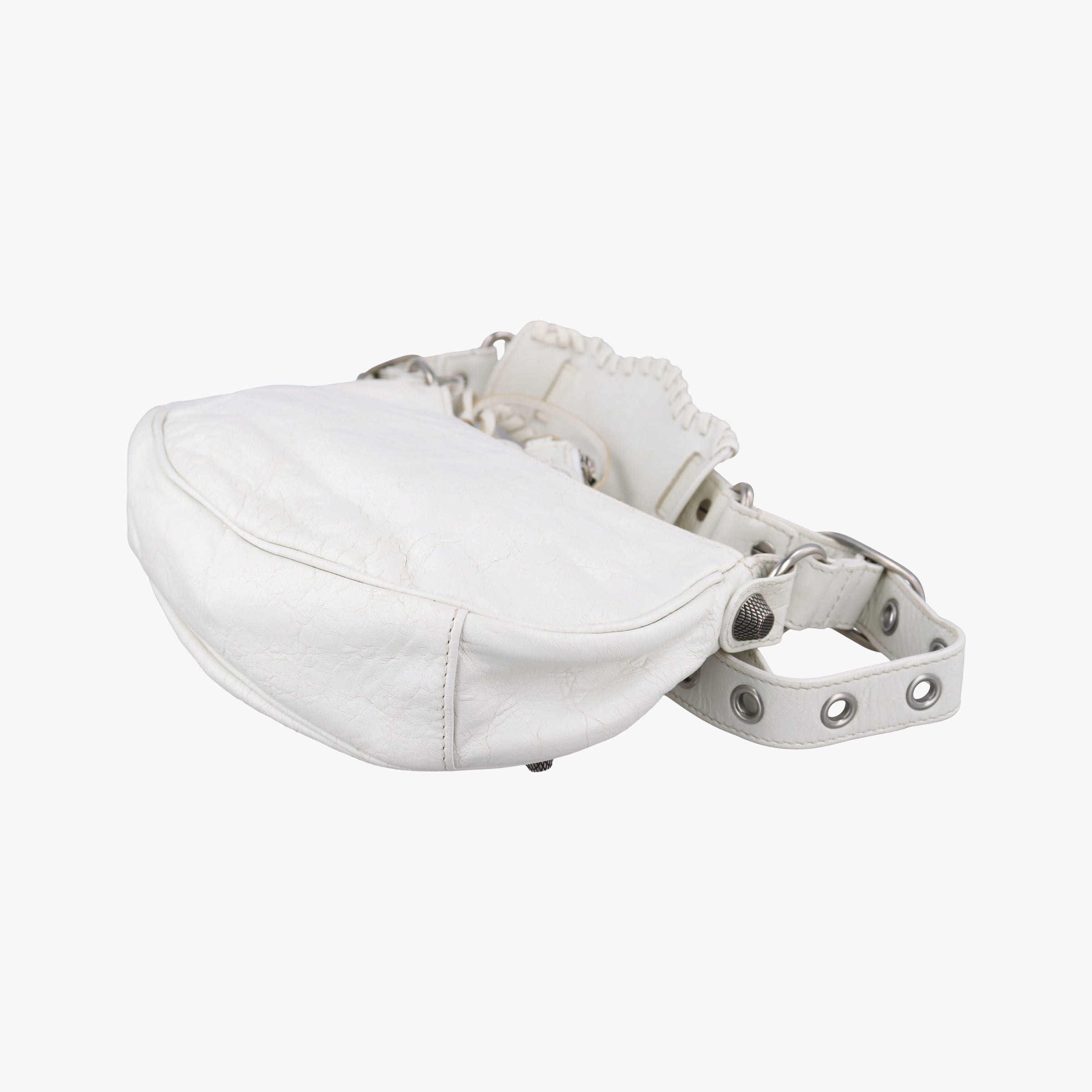 Pre-owned Balenciaga Le Cagole White lambskin  shoulderbag | stylenewstar