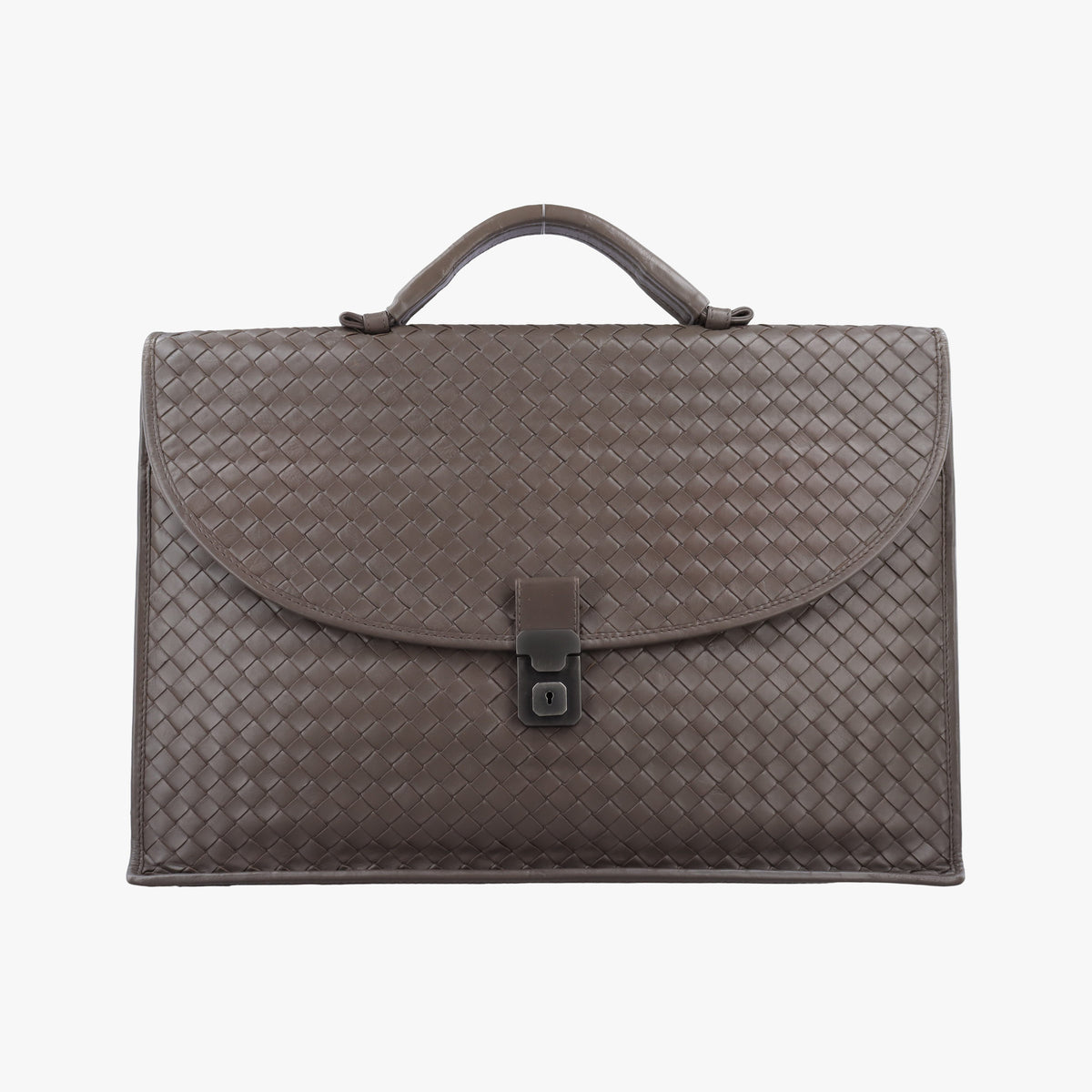Pre-owned Bottega Veneta Intrecciato Brown lambskin  handbag | stylenewstar