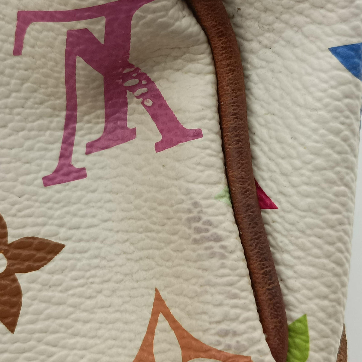 Pre-owned Louis Vuitton COURTNEY　MM white Monogram Multicolor M45641 handbag | stylenewstar
