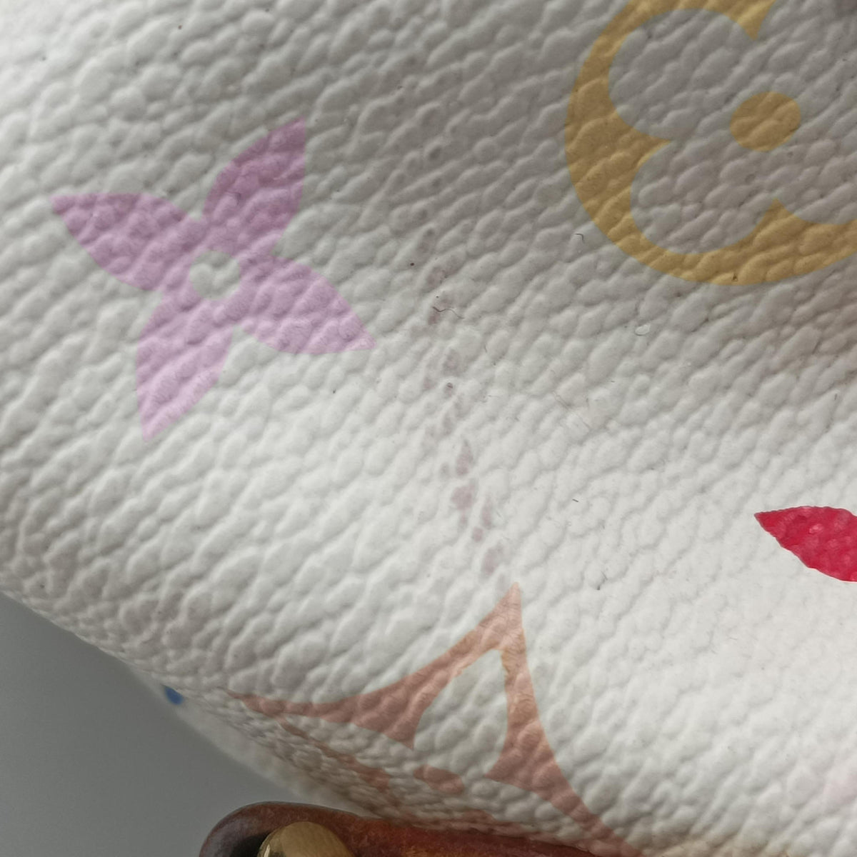Pre-owned Louis Vuitton COURTNEY　MM white Monogram Multicolor M45641 handbag | stylenewstar
