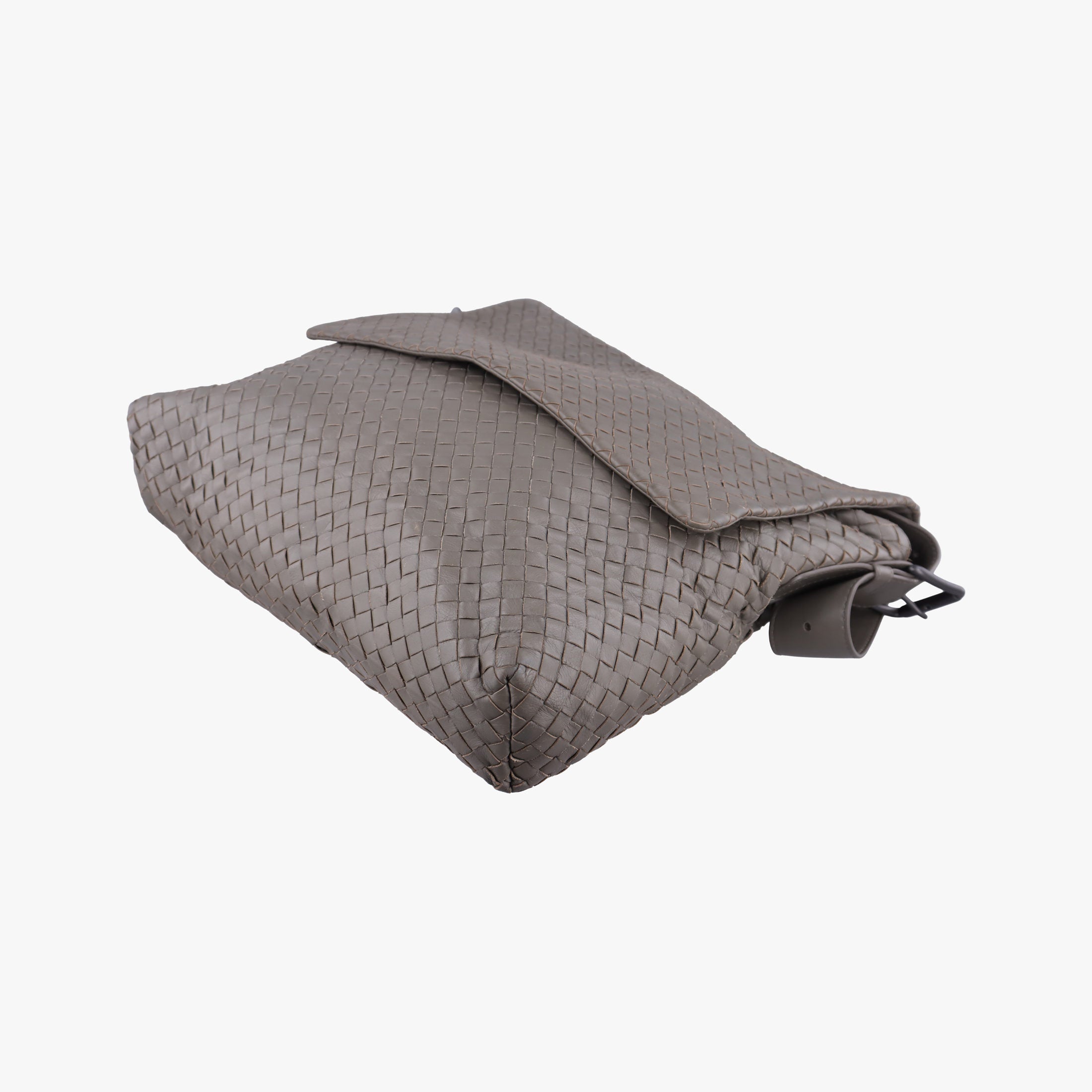 Vintage Bottega Veneta Intrecciato Gray lambskin  shoulderbag | stylenewstar