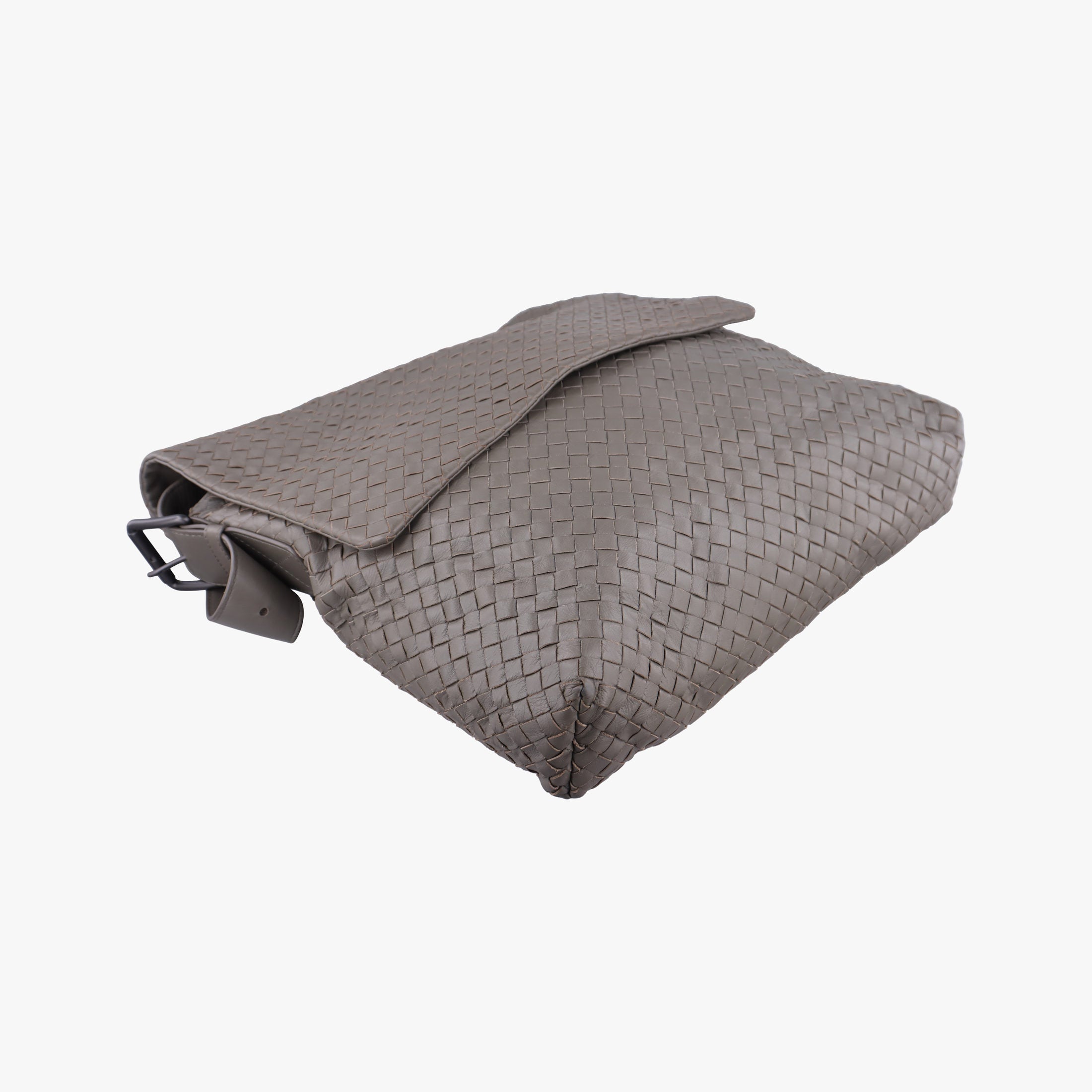 Vintage Bottega Veneta Intrecciato Gray lambskin  shoulderbag | stylenewstar