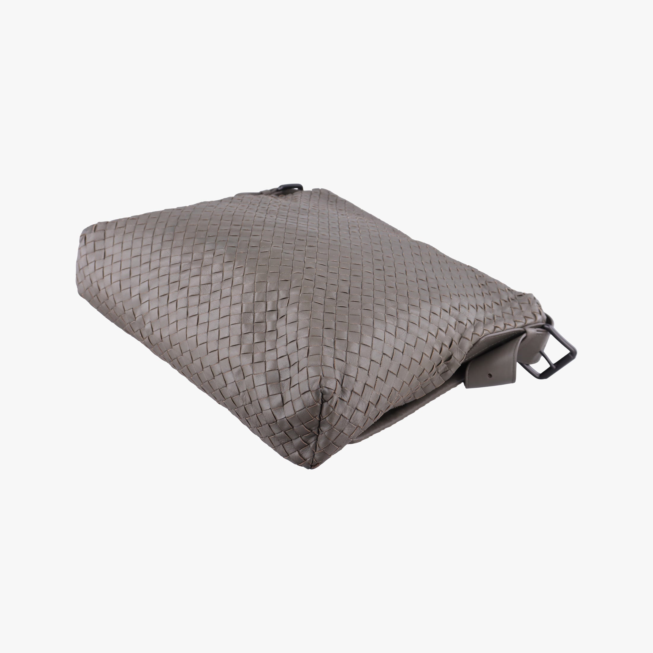 Vintage Bottega Veneta Intrecciato Gray lambskin  shoulderbag | stylenewstar