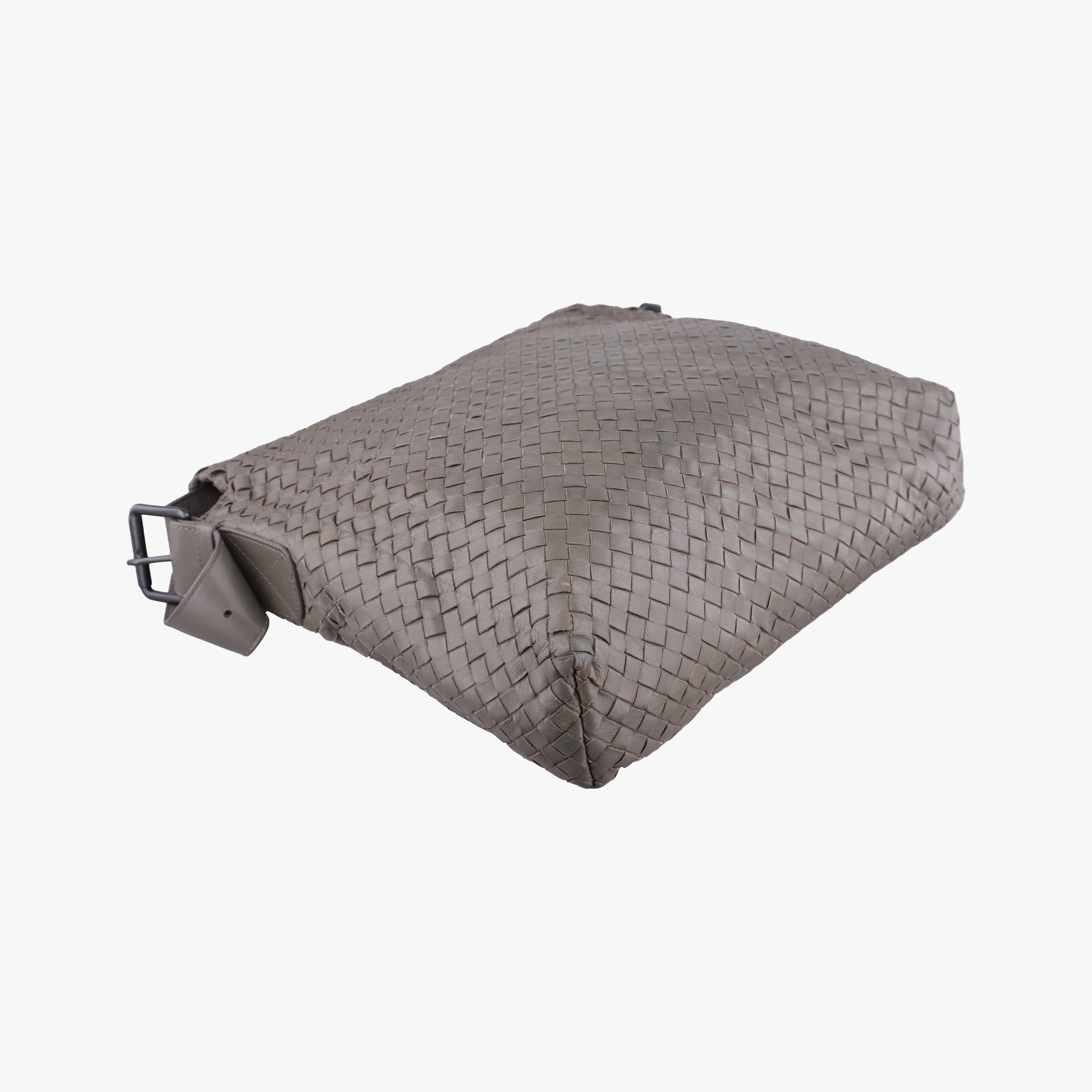 Vintage Bottega Veneta Intrecciato Gray lambskin  shoulderbag | stylenewstar