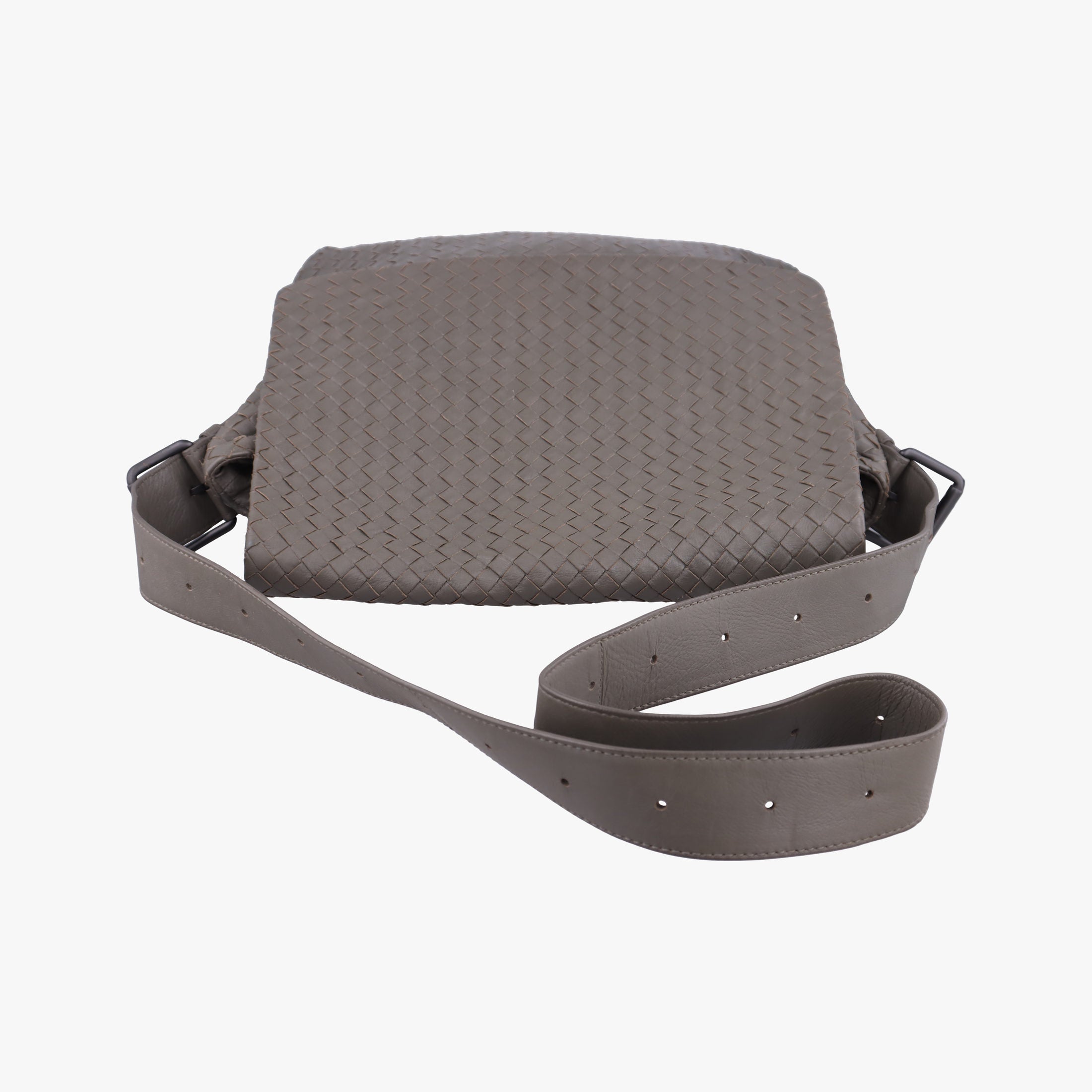 Vintage Bottega Veneta Intrecciato Gray lambskin  shoulderbag | stylenewstar