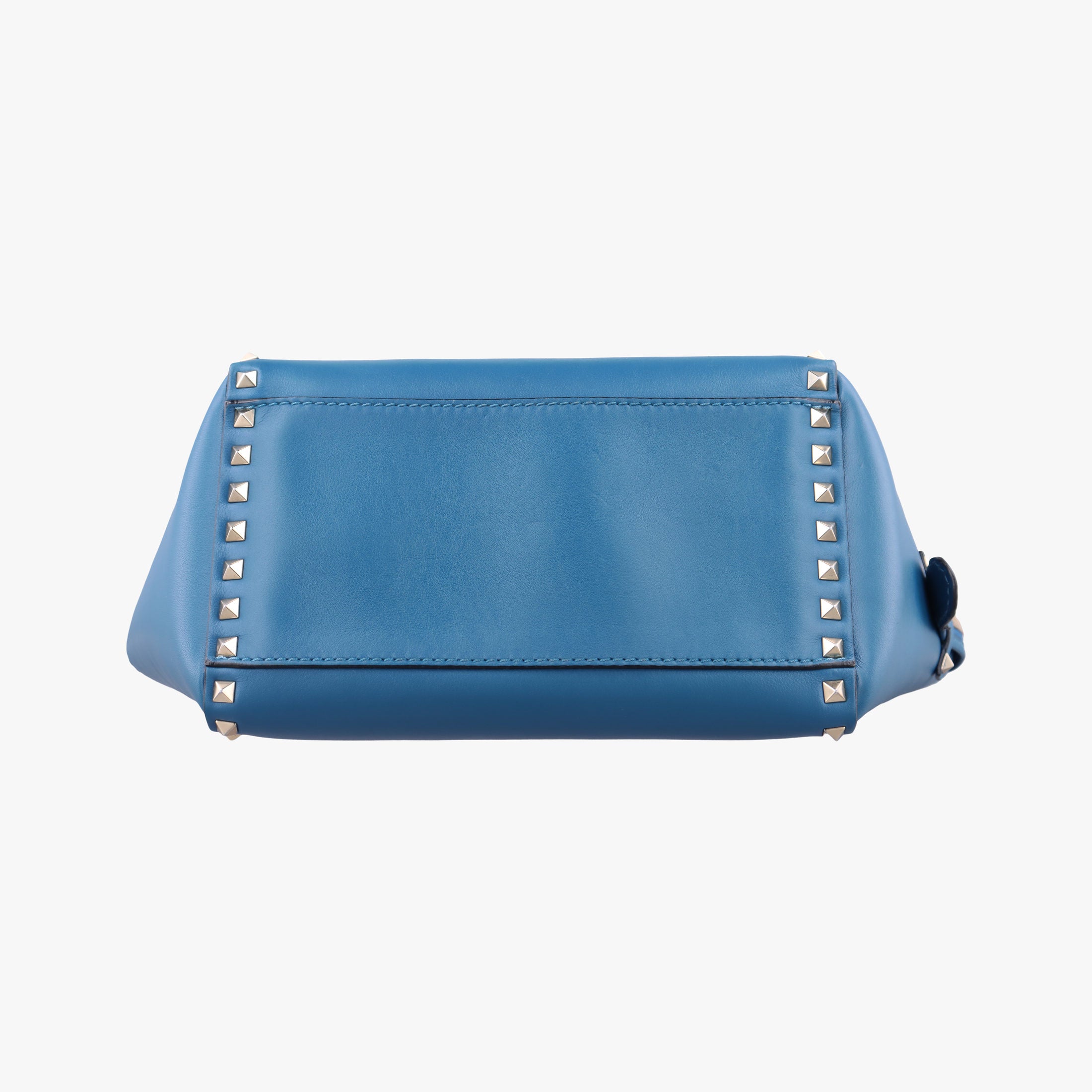 Pre-owned Valentino Rockstud Blue Leather  shoulderbag | stylenewstar