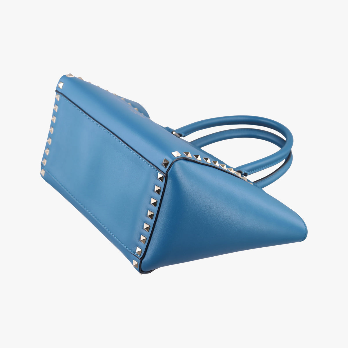 Pre-owned Valentino Rockstud Blue Leather  shoulderbag | stylenewstar