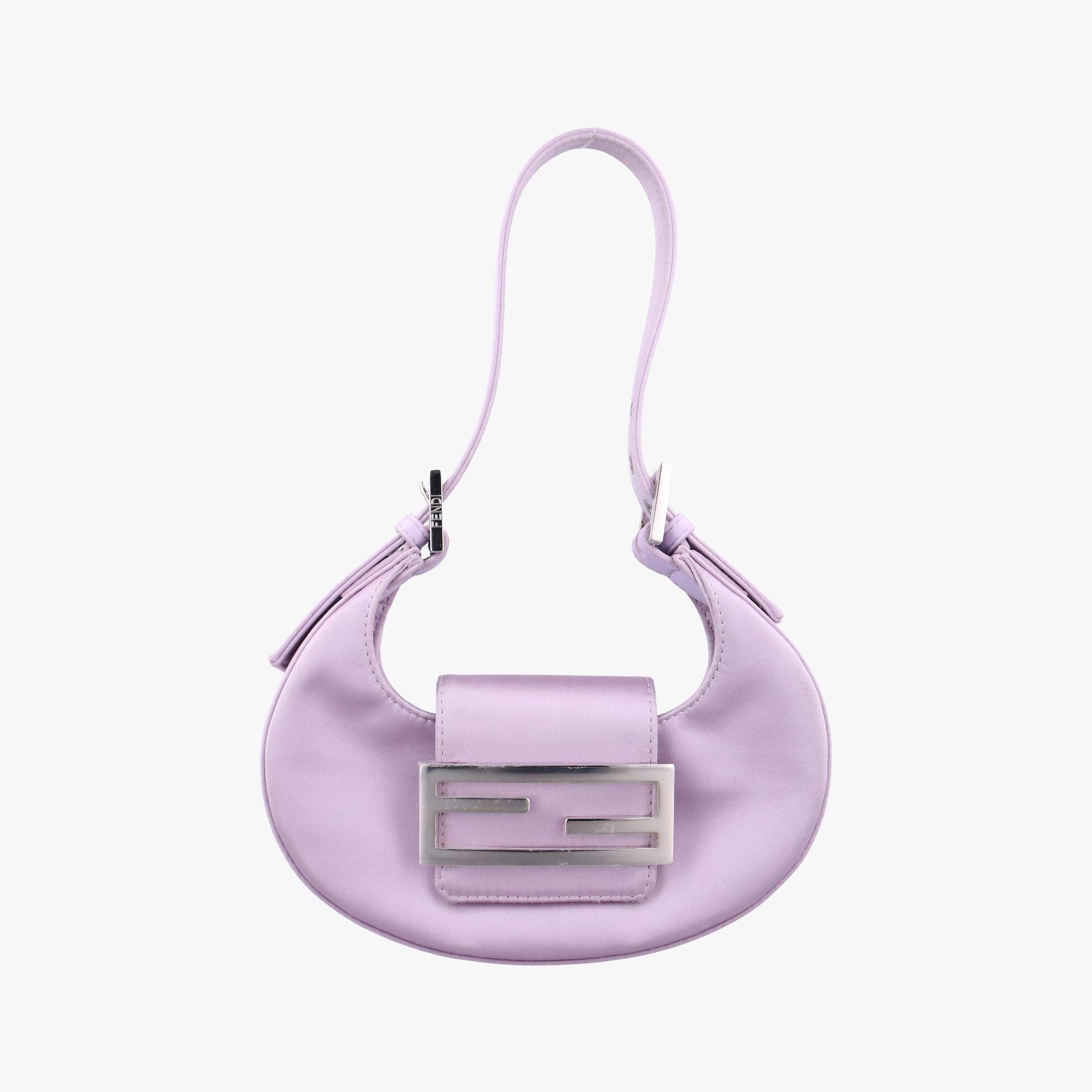 Pre-owned Fendi Cookie Mini Purple silk 8BS065 handbag | stylenewstar