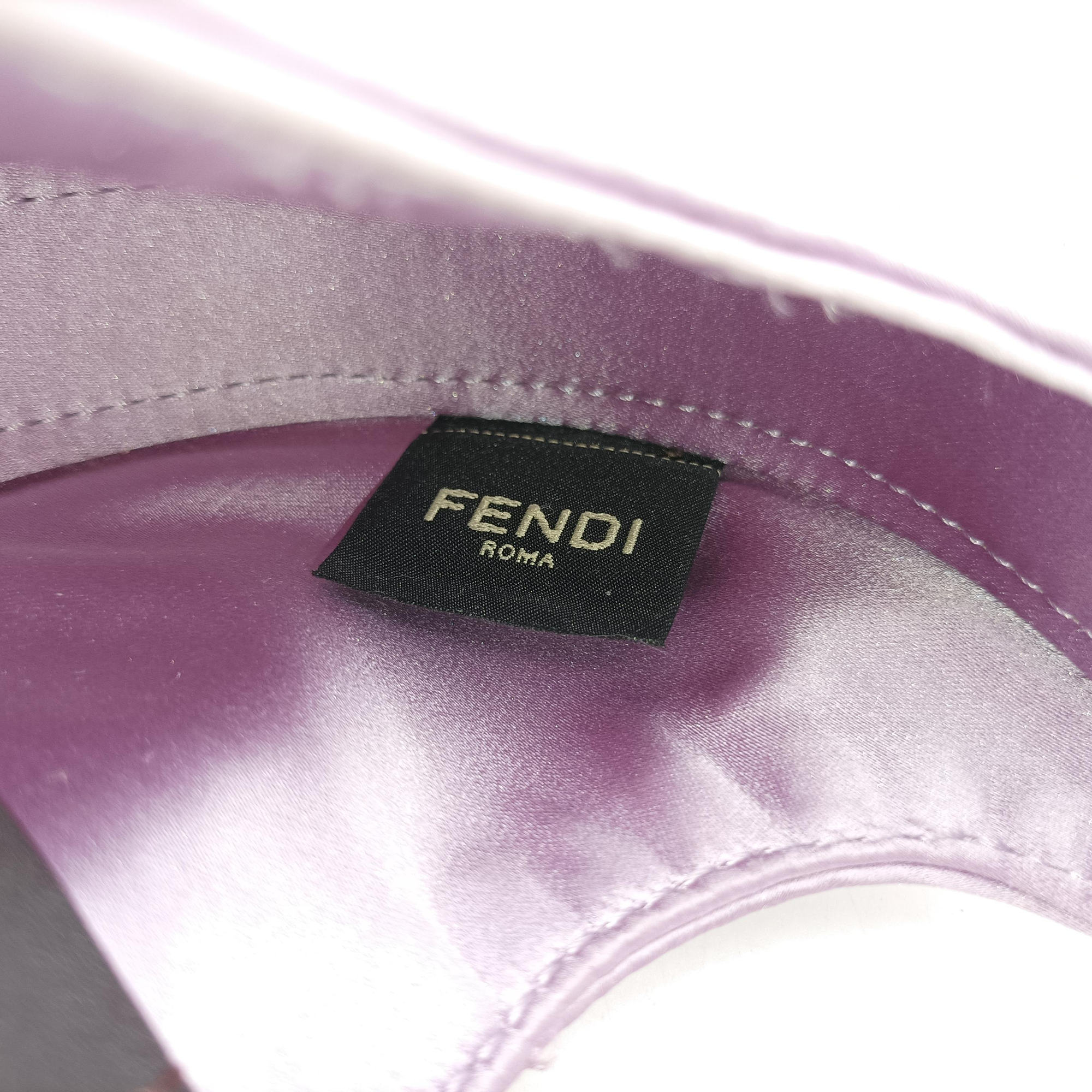 Pre-owned Fendi Cookie Mini Purple silk 8BS065 handbag | stylenewstar