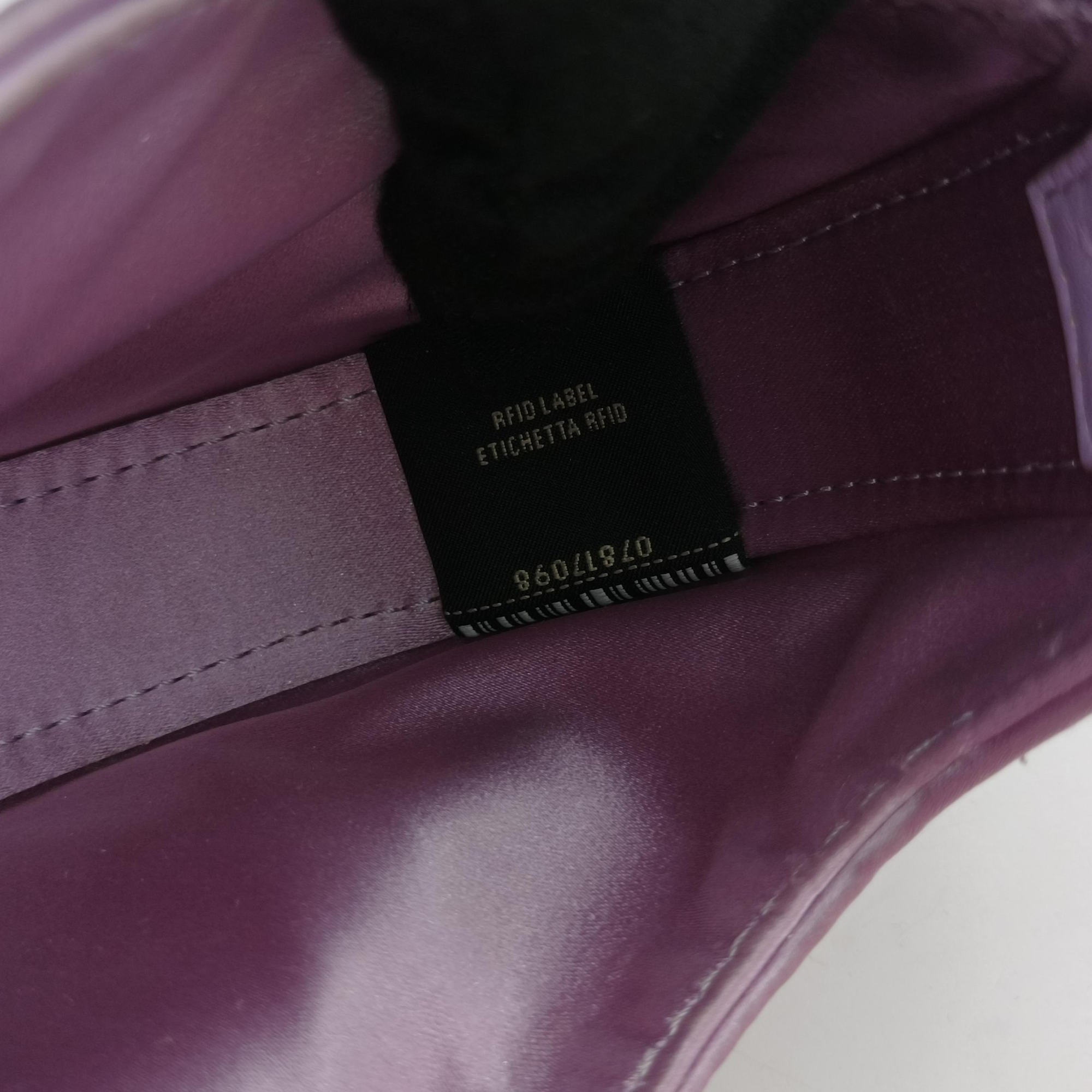 Pre-owned Fendi Cookie Mini Purple silk 8BS065 handbag | stylenewstar