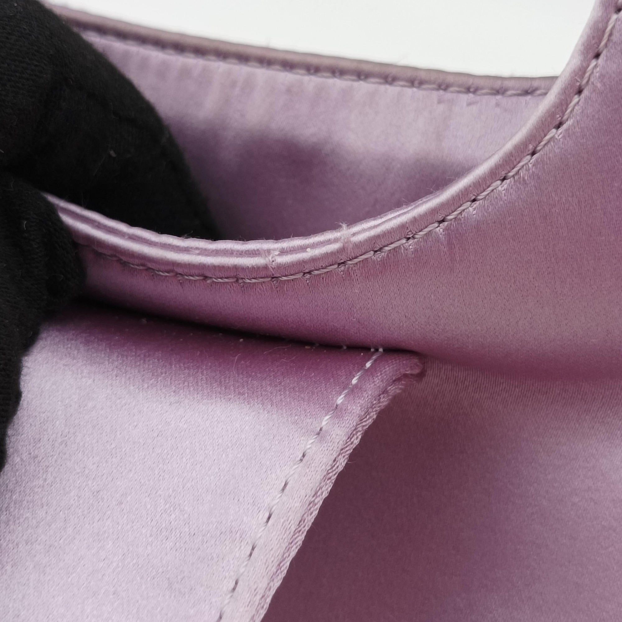 Pre-owned Fendi Cookie Mini Purple silk 8BS065 handbag | stylenewstar
