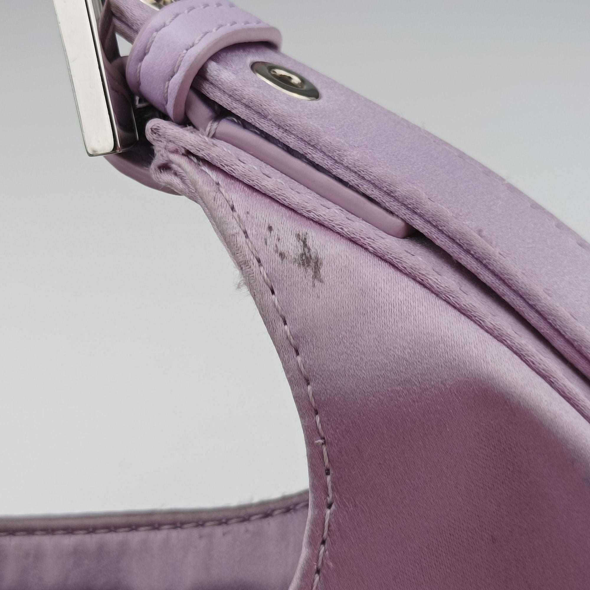 Pre-owned Fendi Cookie Mini Purple silk 8BS065 handbag | stylenewstar