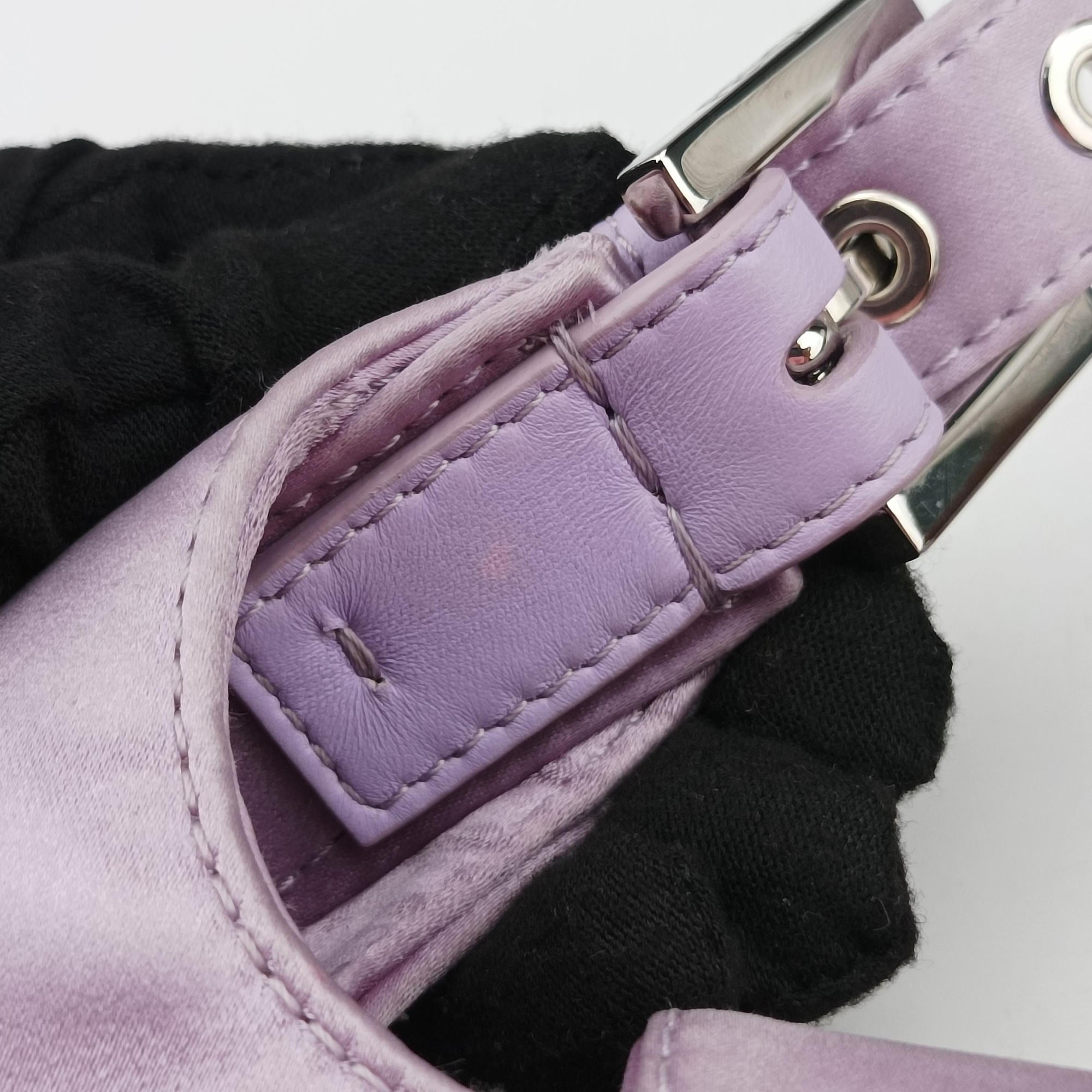 Pre-owned Fendi Cookie Mini Purple silk 8BS065 handbag | stylenewstar