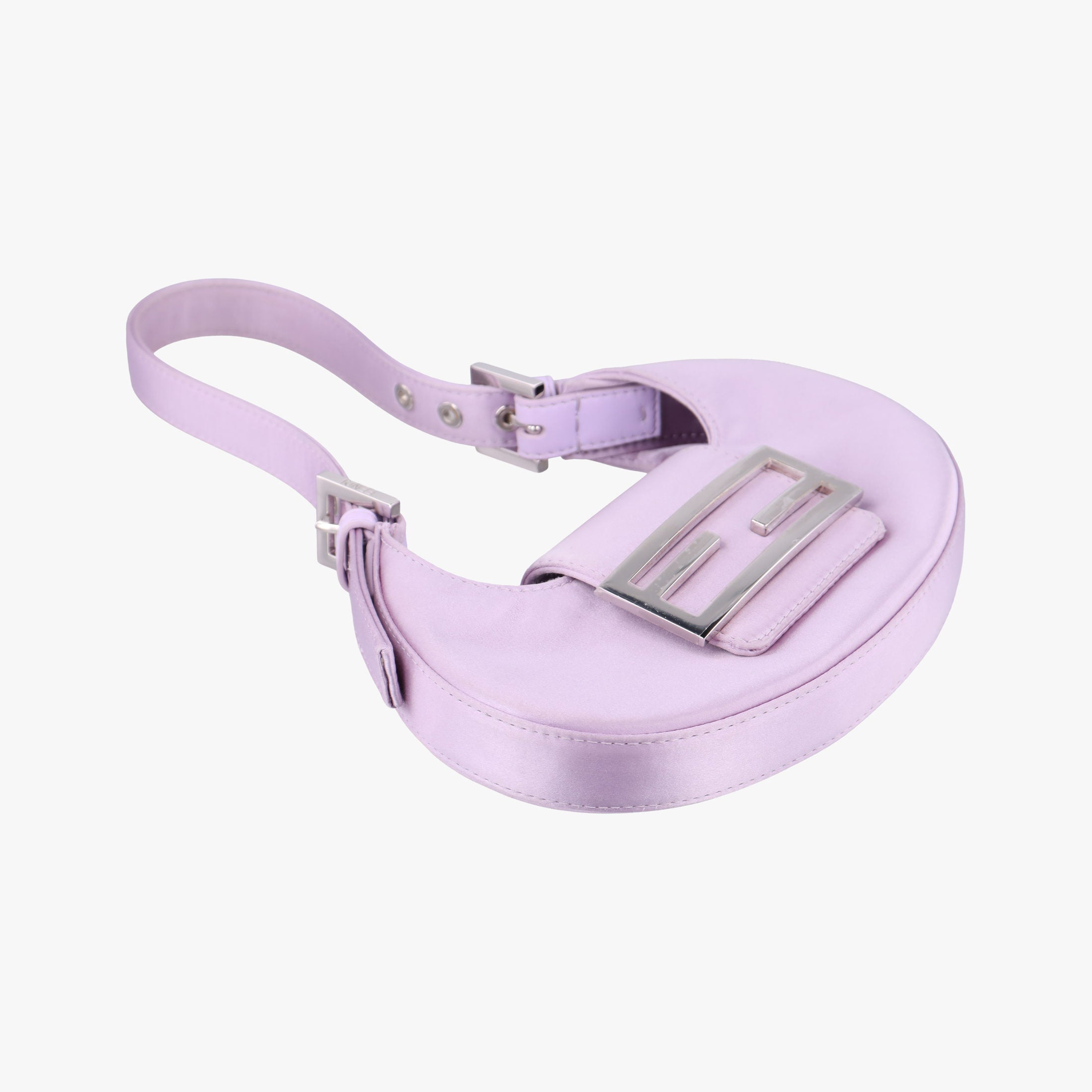 Pre-owned Fendi Cookie Mini Purple silk 8BS065 handbag | stylenewstar