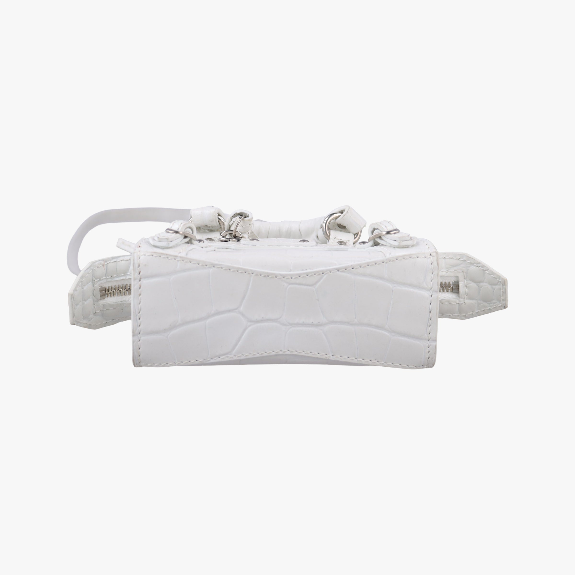 Pre-owned Balenciaga Neo Classic City nano White Leather  shoulderbag | stylenewstar