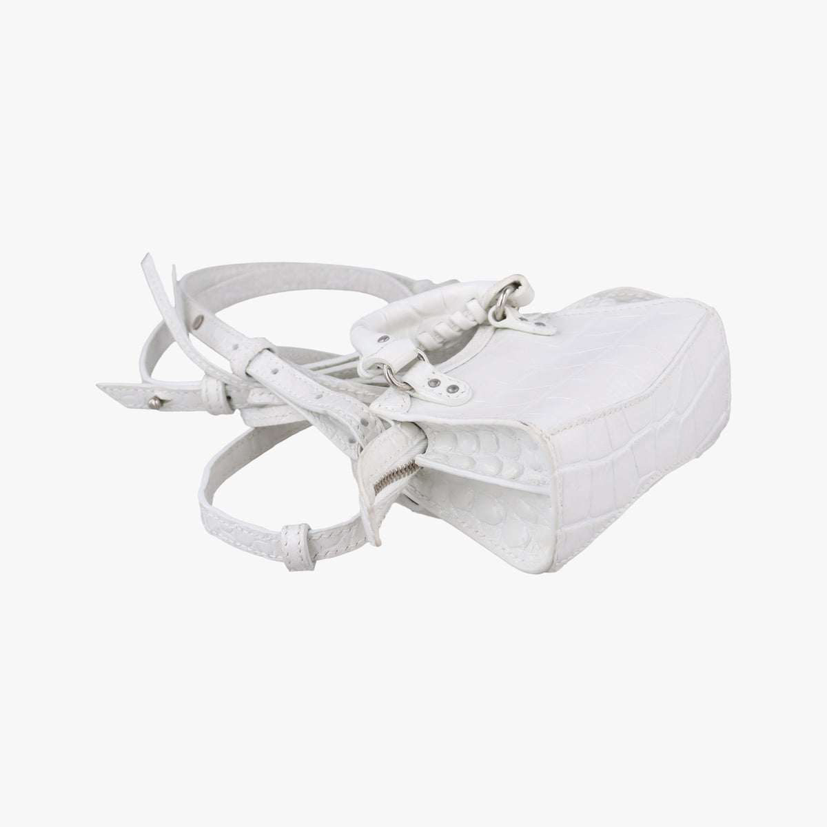 Pre-owned Balenciaga Neo Classic City nano White Leather  shoulderbag | stylenewstar
