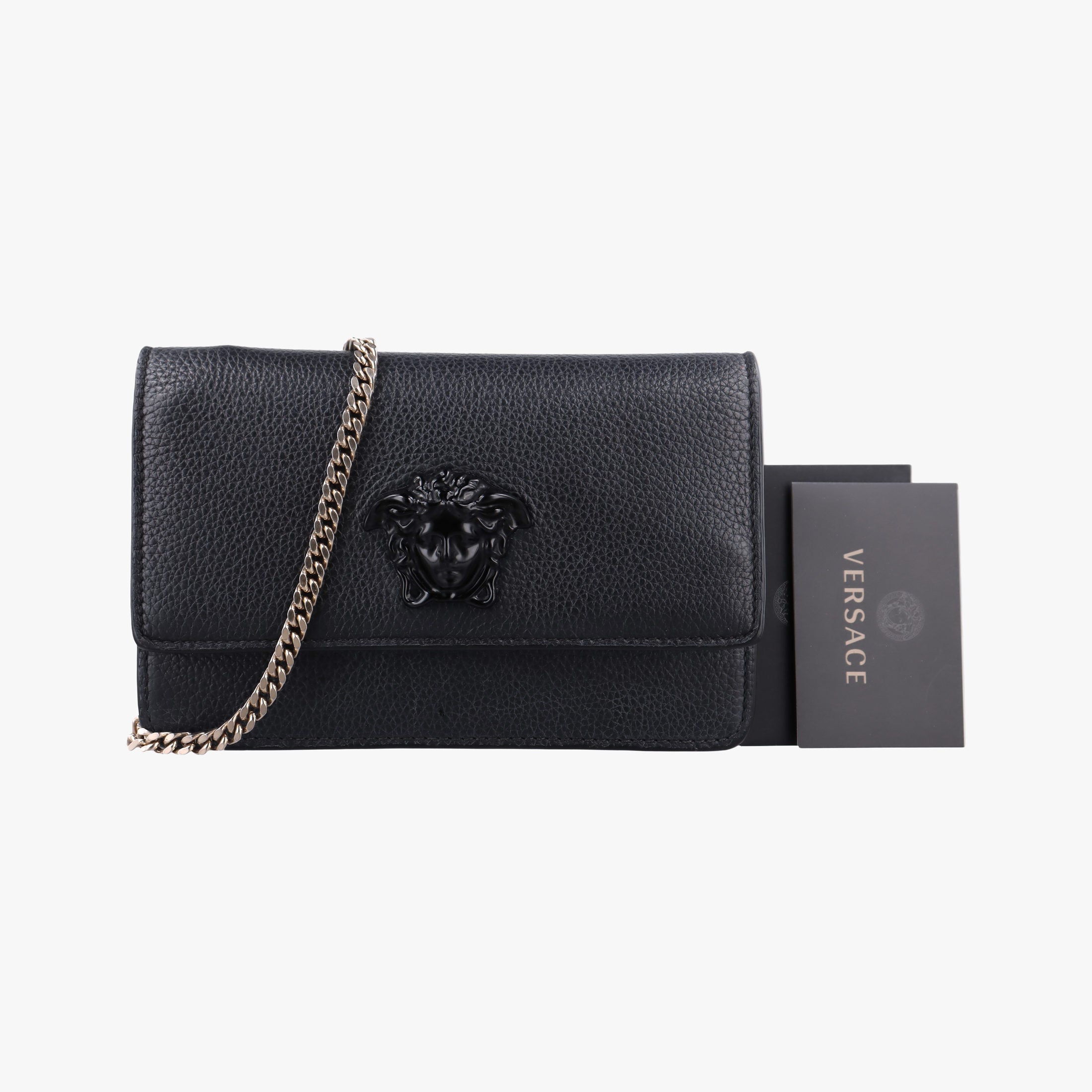 Secondhand VERSACE Medusa Black leather  shoulderbag | stylenewstar