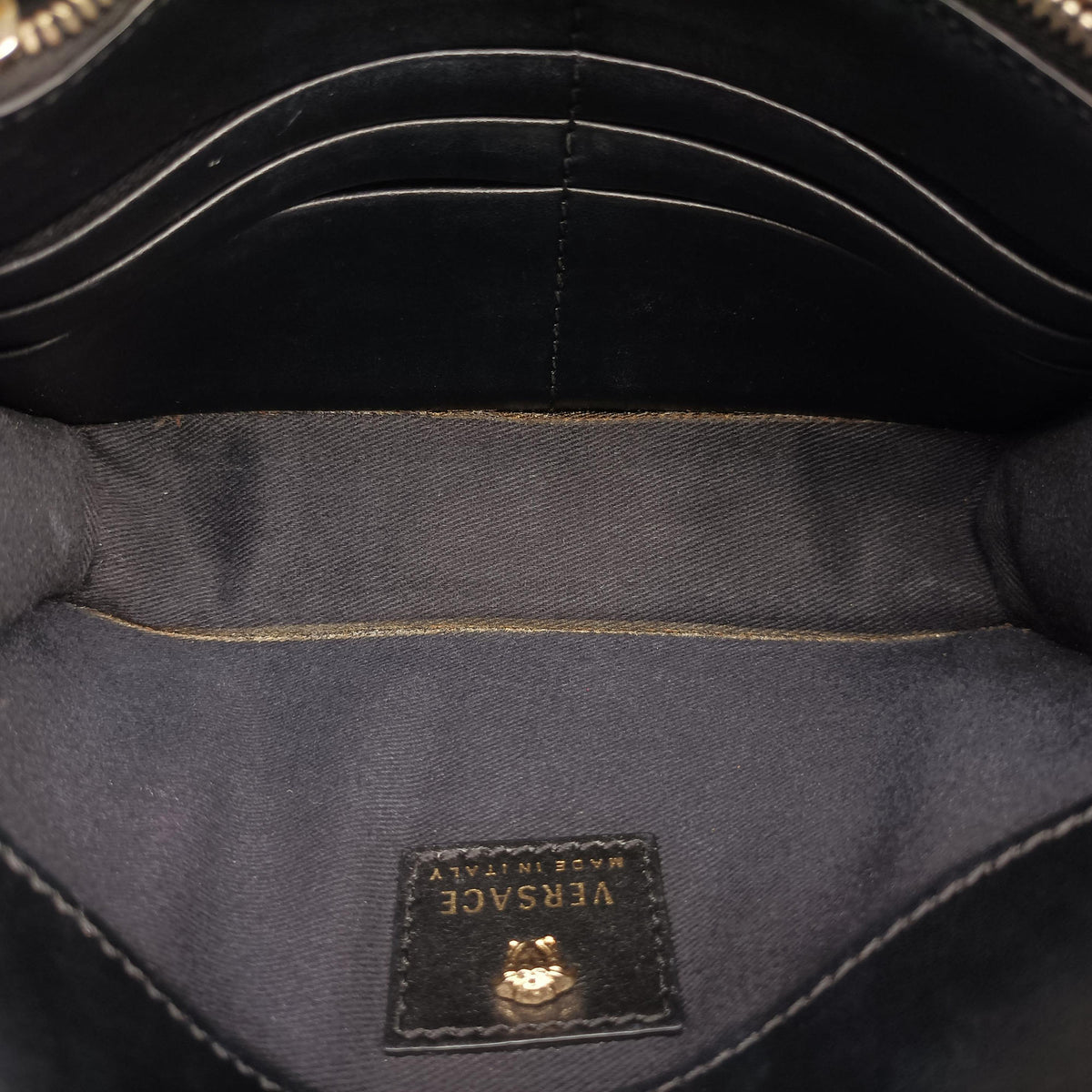 Secondhand VERSACE Medusa Black leather  shoulderbag | stylenewstar