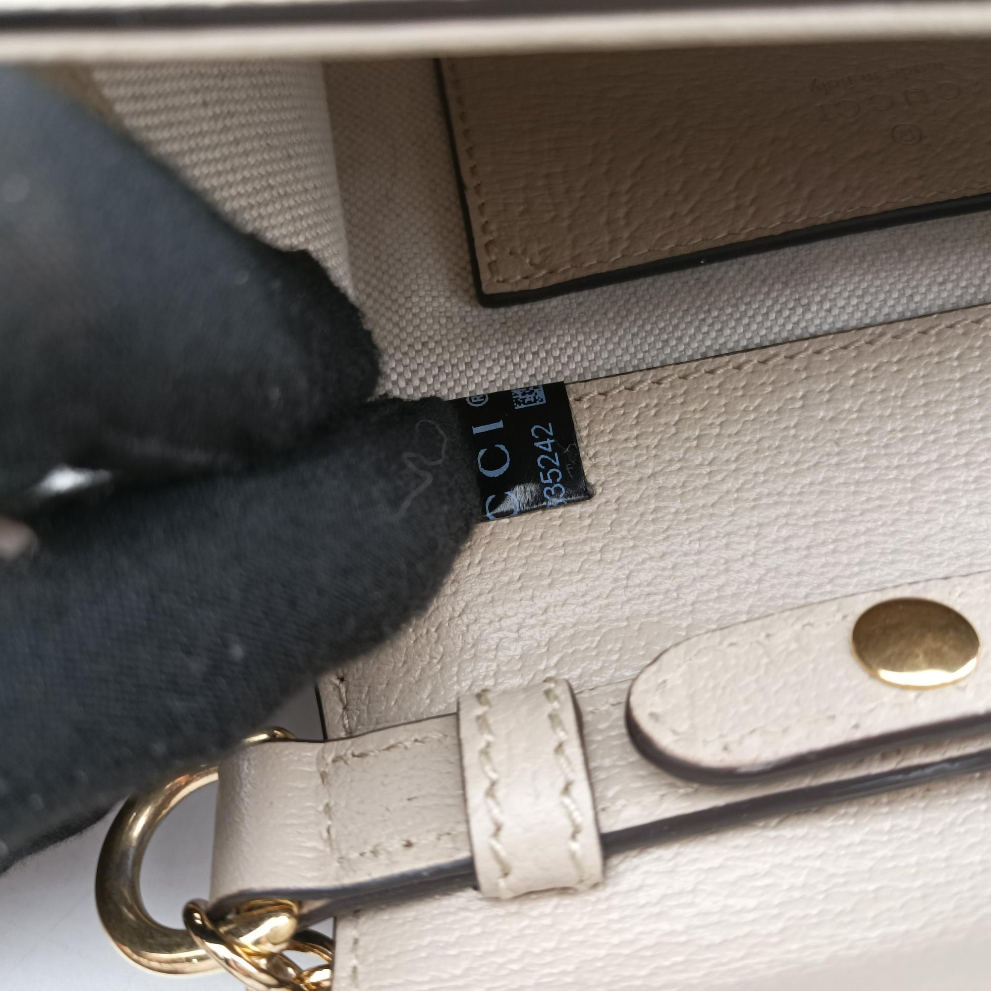 Pre-owned Gucci Ophidia GG Mini Beige × Ebony GG Supreme Canvas × Leather 696180 shoulderbag | stylenewstar