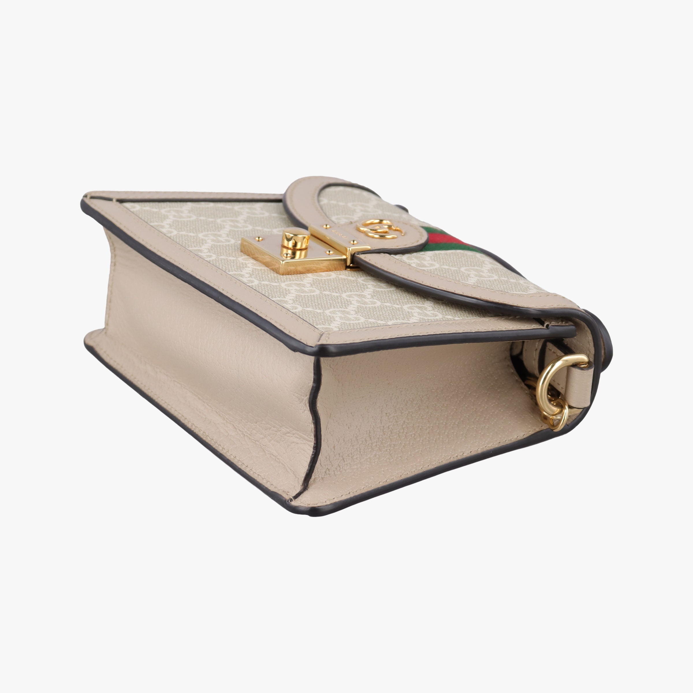 Pre-owned Gucci Ophidia GG Mini Beige × Ebony GG Supreme Canvas × Leather 696180 shoulderbag | stylenewstar