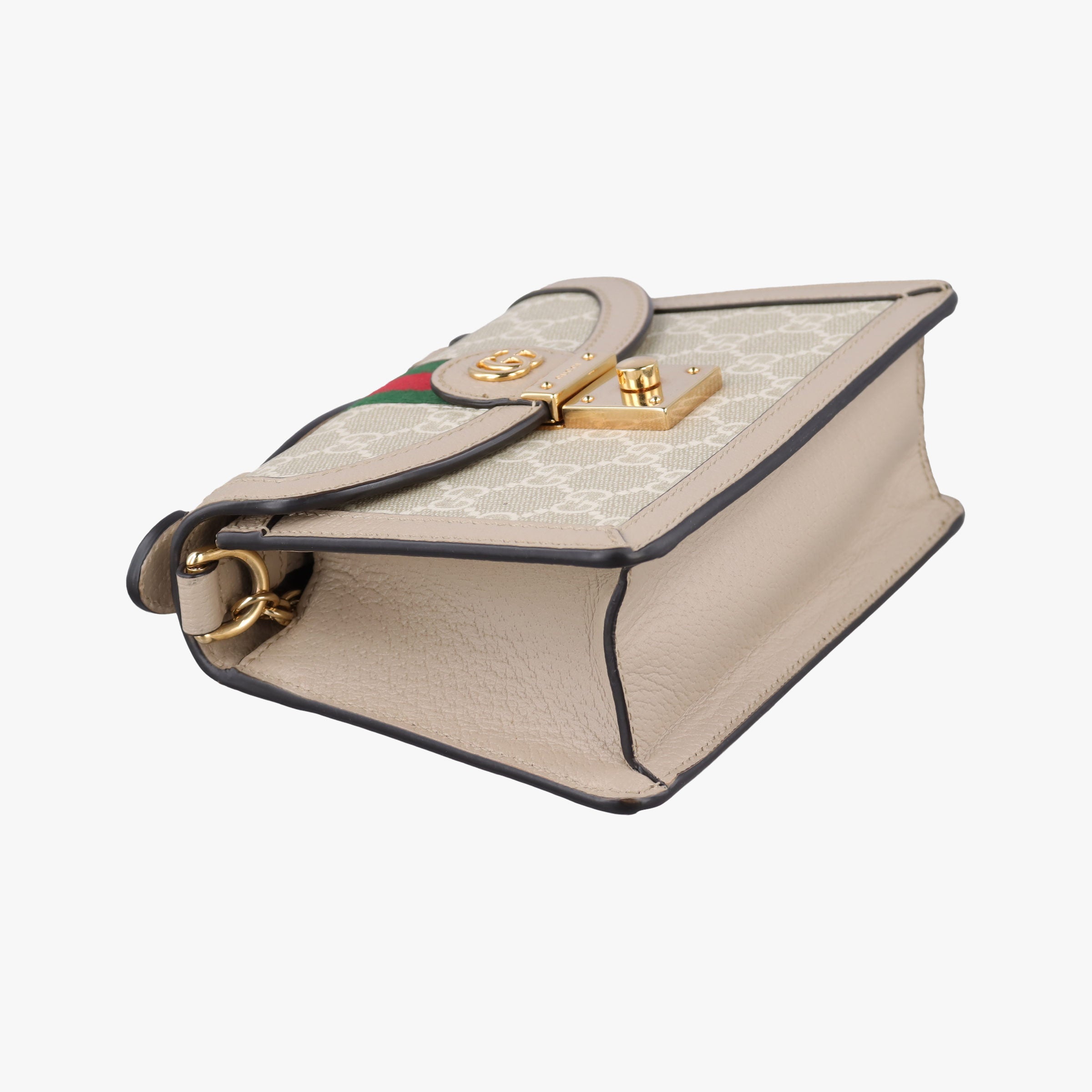 Pre-owned Gucci Ophidia GG Mini Beige × Ebony GG Supreme Canvas × Leather 696180 shoulderbag | stylenewstar
