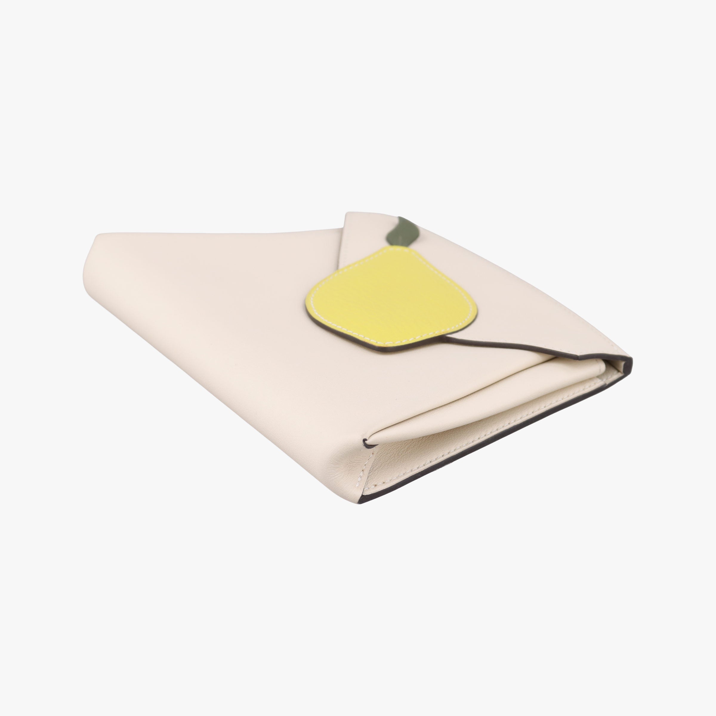 Pre-owned Hermes Tutti Frutti White × Yellow Leather  clutchbag | stylenewstar