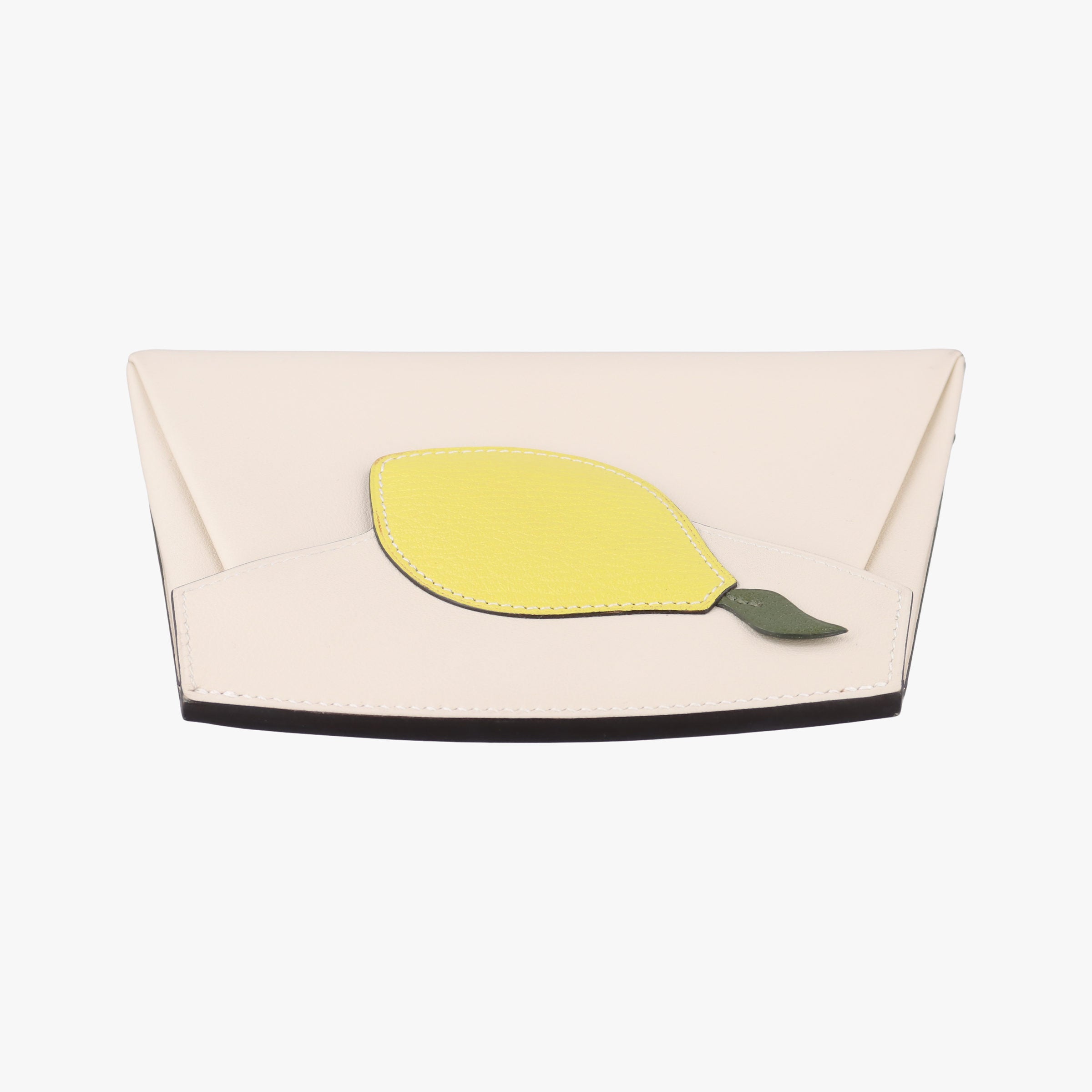 Pre-owned Hermes Tutti Frutti White × Yellow Leather  clutchbag | stylenewstar