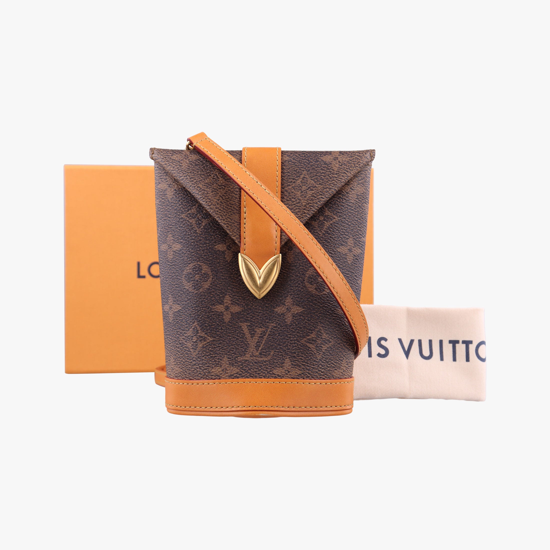 Vintage Louis Vuitton Envelope Pouch Brown Monogram Dust x Leather M11629 shoulderbag | stylenewstar