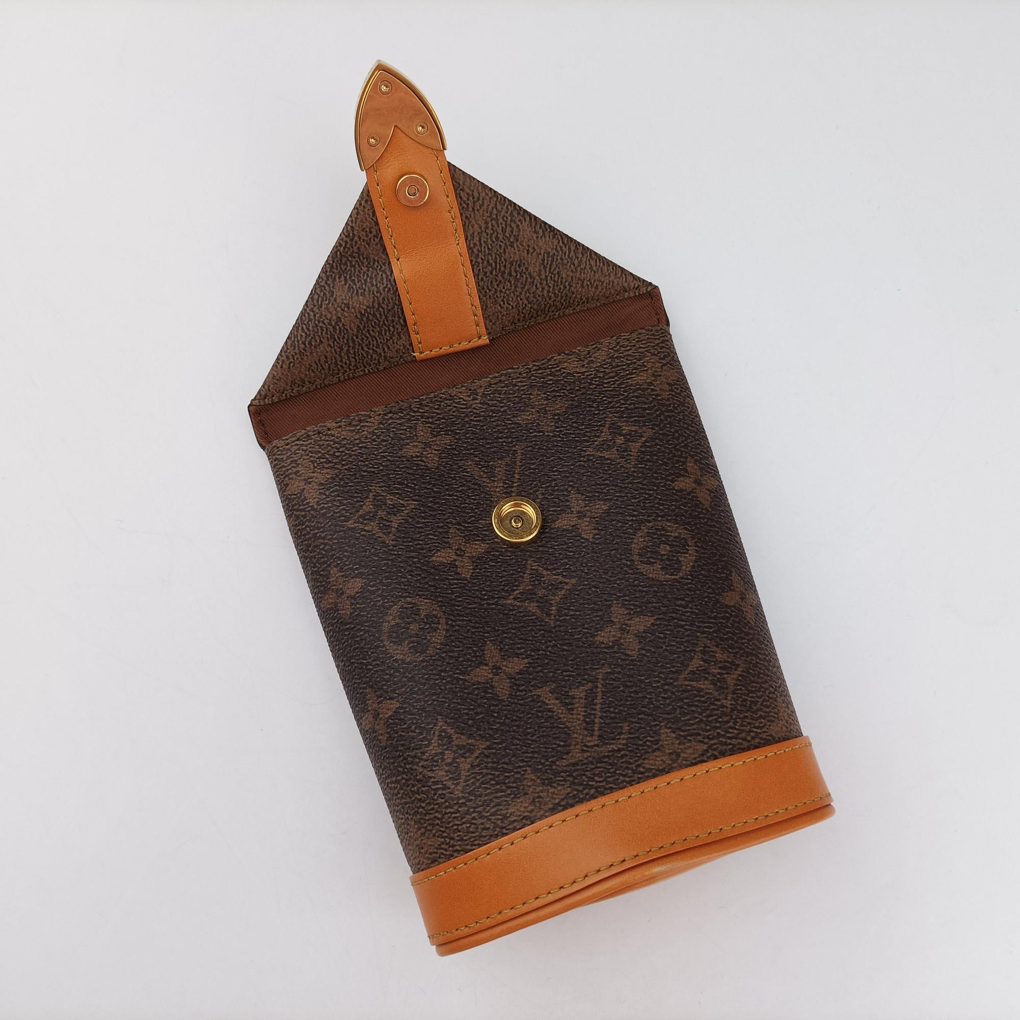 Vintage Louis Vuitton Envelope Pouch Brown Monogram Dust x Leather M11629 shoulderbag | stylenewstar