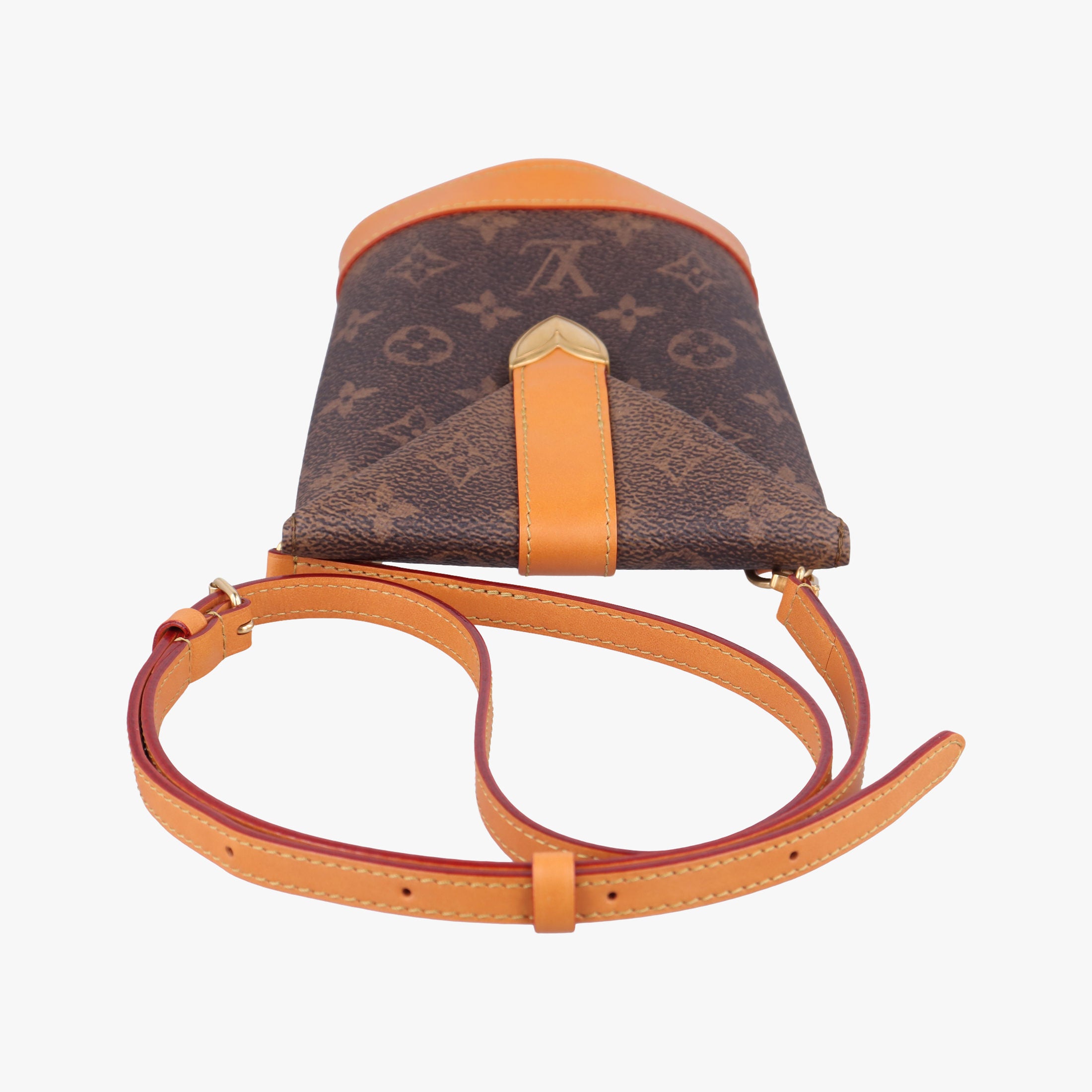 Vintage Louis Vuitton Envelope Pouch Brown Monogram Dust x Leather M11629 shoulderbag | stylenewstar