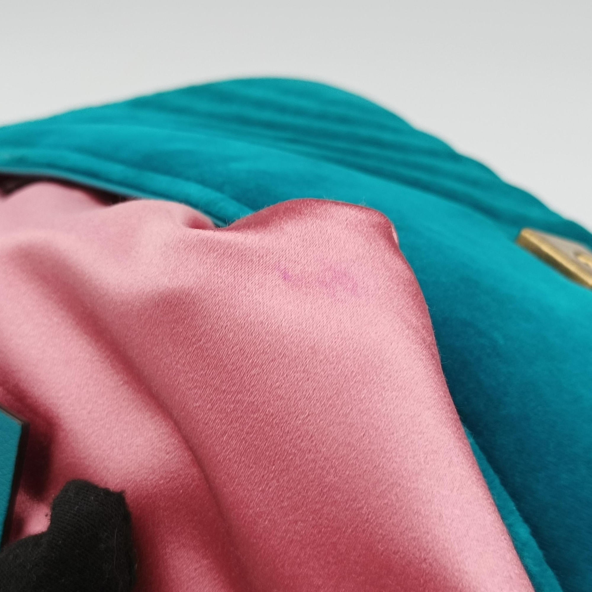 Vintage Gucci GG Marmont Blue velour 443497 shoulderbag | stylenewstar